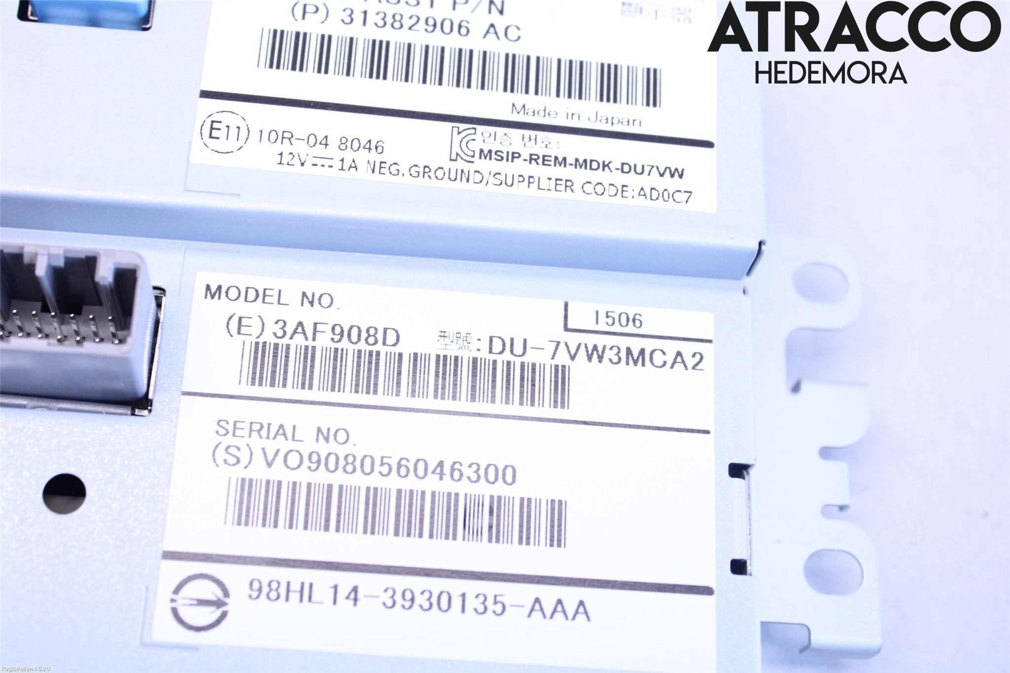 Volvo V70 14-16 Multifunktionsdisplay