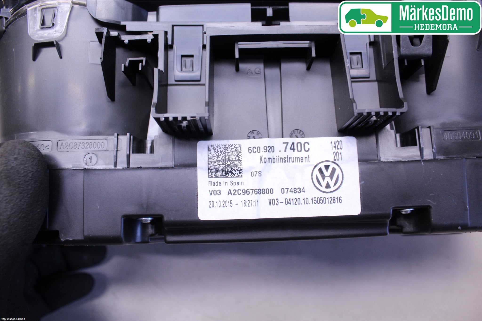 Volkswagen VW POLO 10-17 Instrument Komb