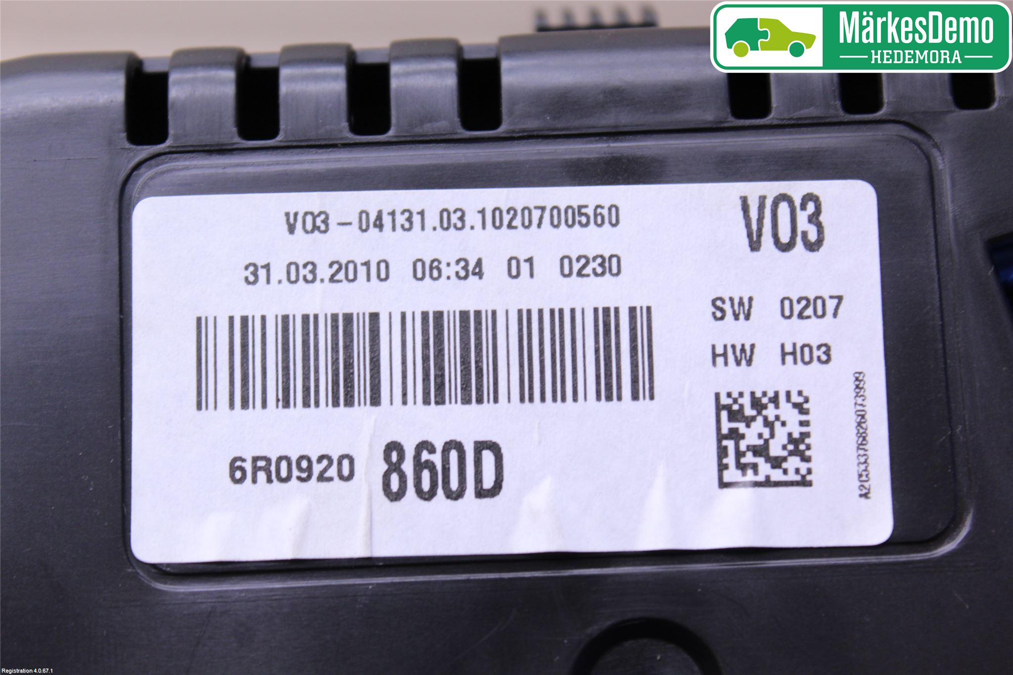 Volkswagen VW POLO 10-17 Instrument Komb