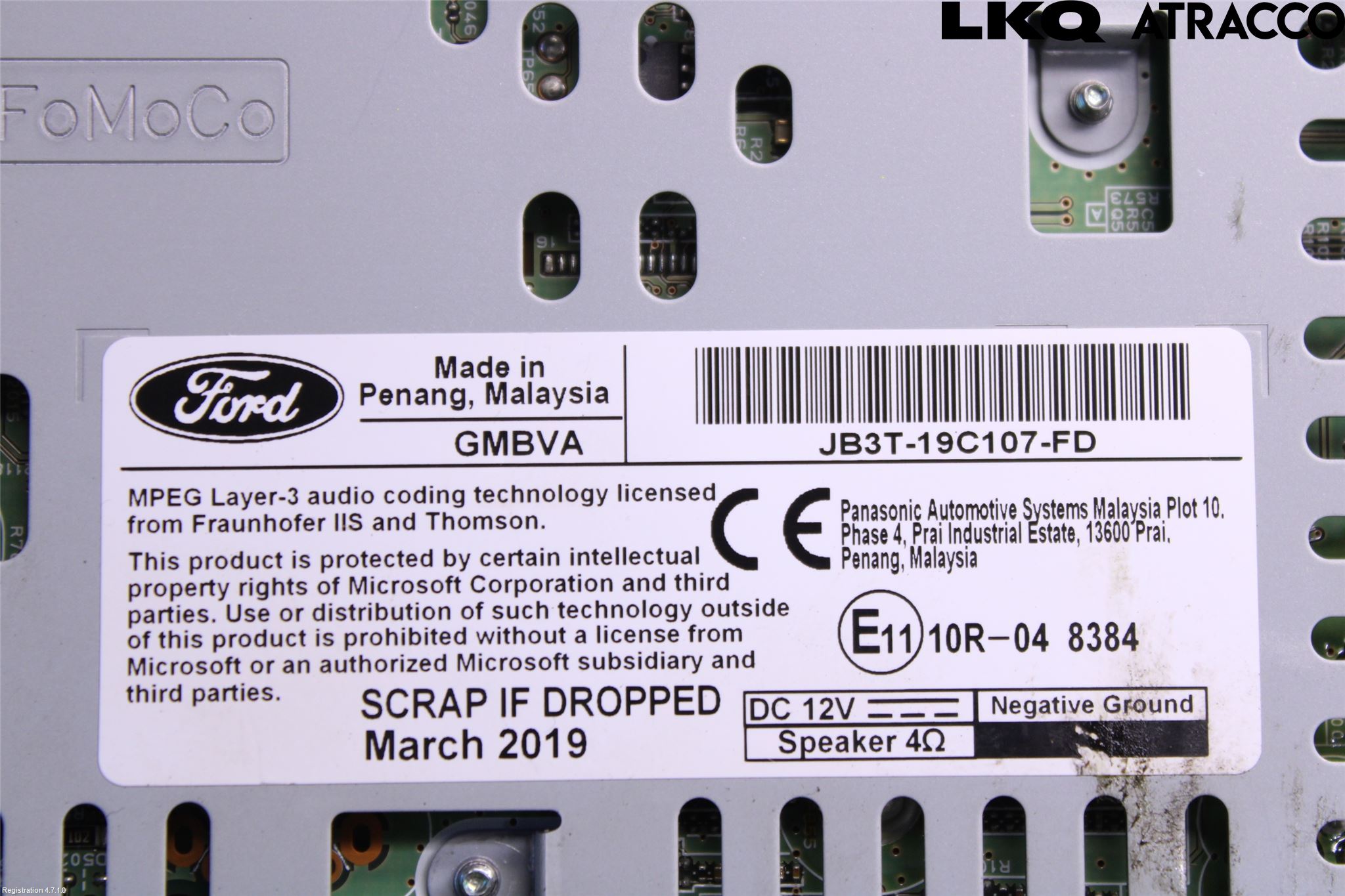 Ford RANGER EU 12-23 Cd Radio - Multimediapanel