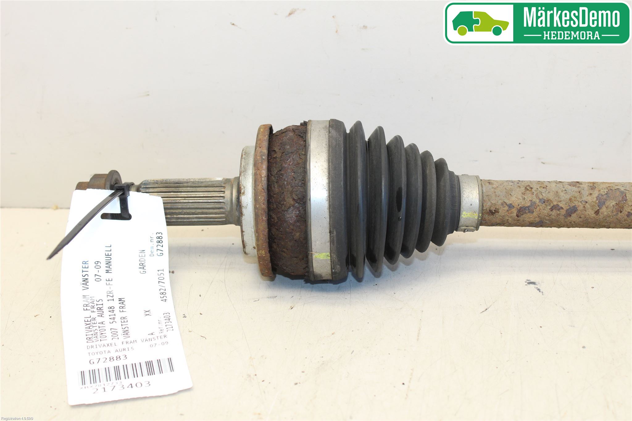 Toyota AURIS 07-09 Drivaxel Fram Vänster