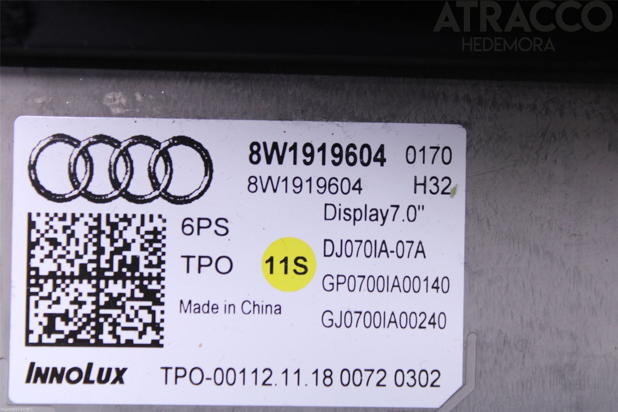 Audi A4/S4 B9 20- Bildskärm