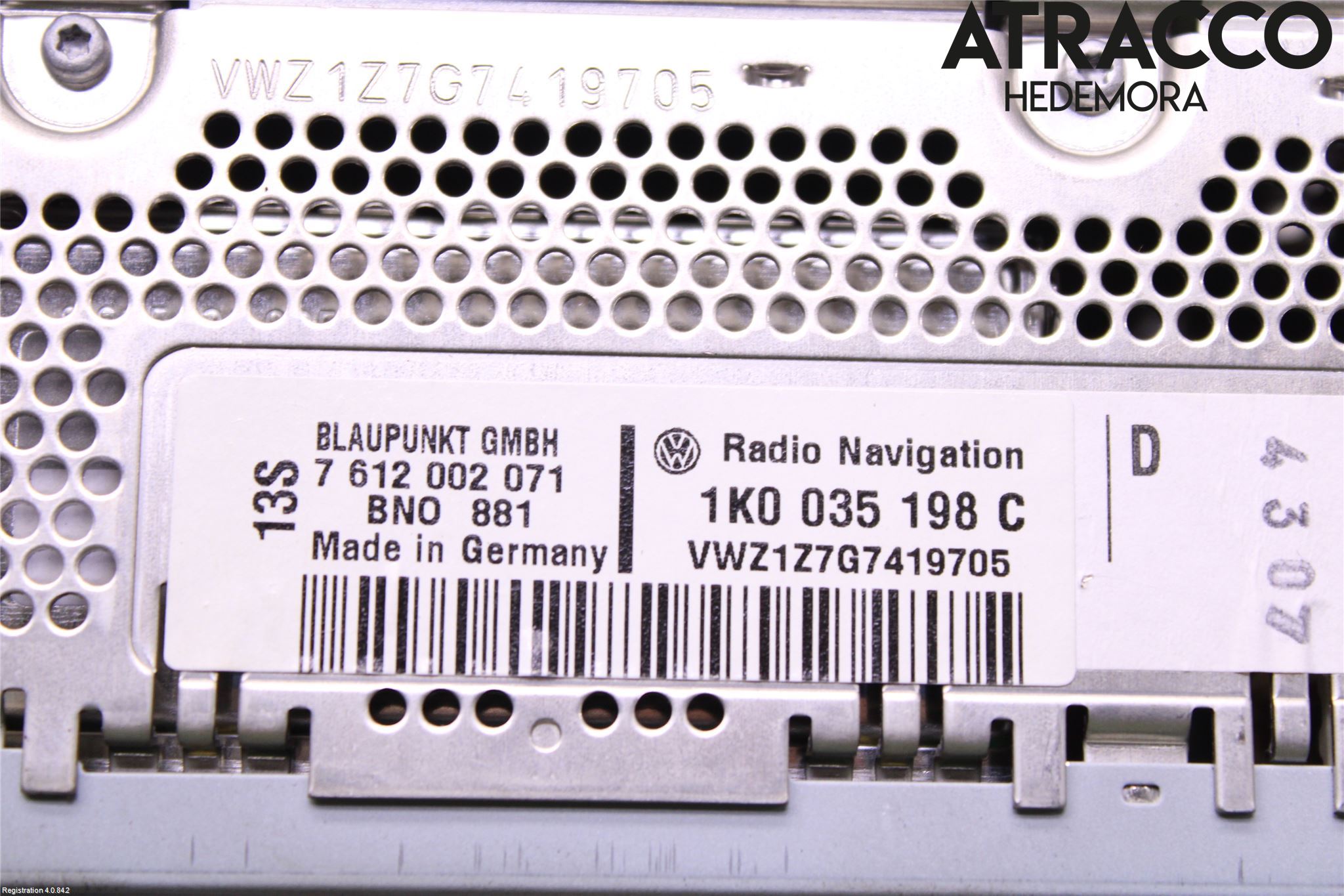 Volkswagen VW GOLF PLUS/CROSS GOLF 04-14 Cd Radio - Multimediapanel