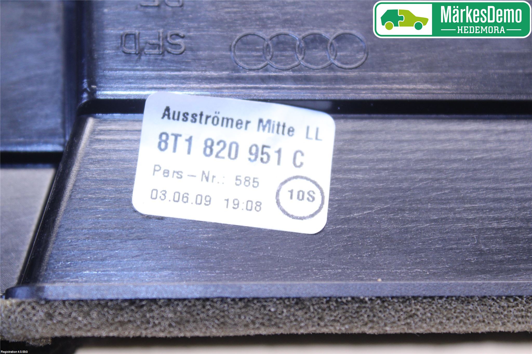 Audi A4/S4 08-11 Deflektor Plåt-Plast Kylning