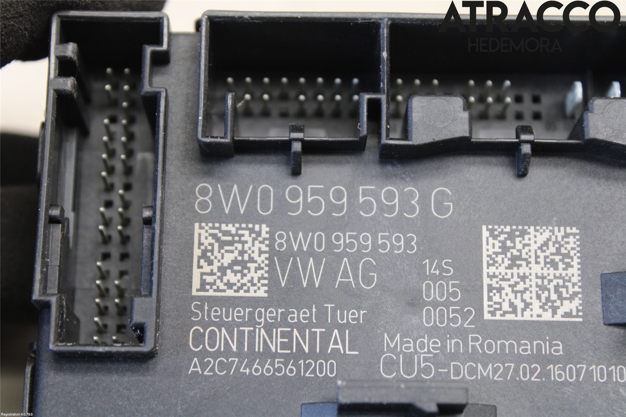 Audi A4/S4 B9 16-19 Styrenhet Dörr