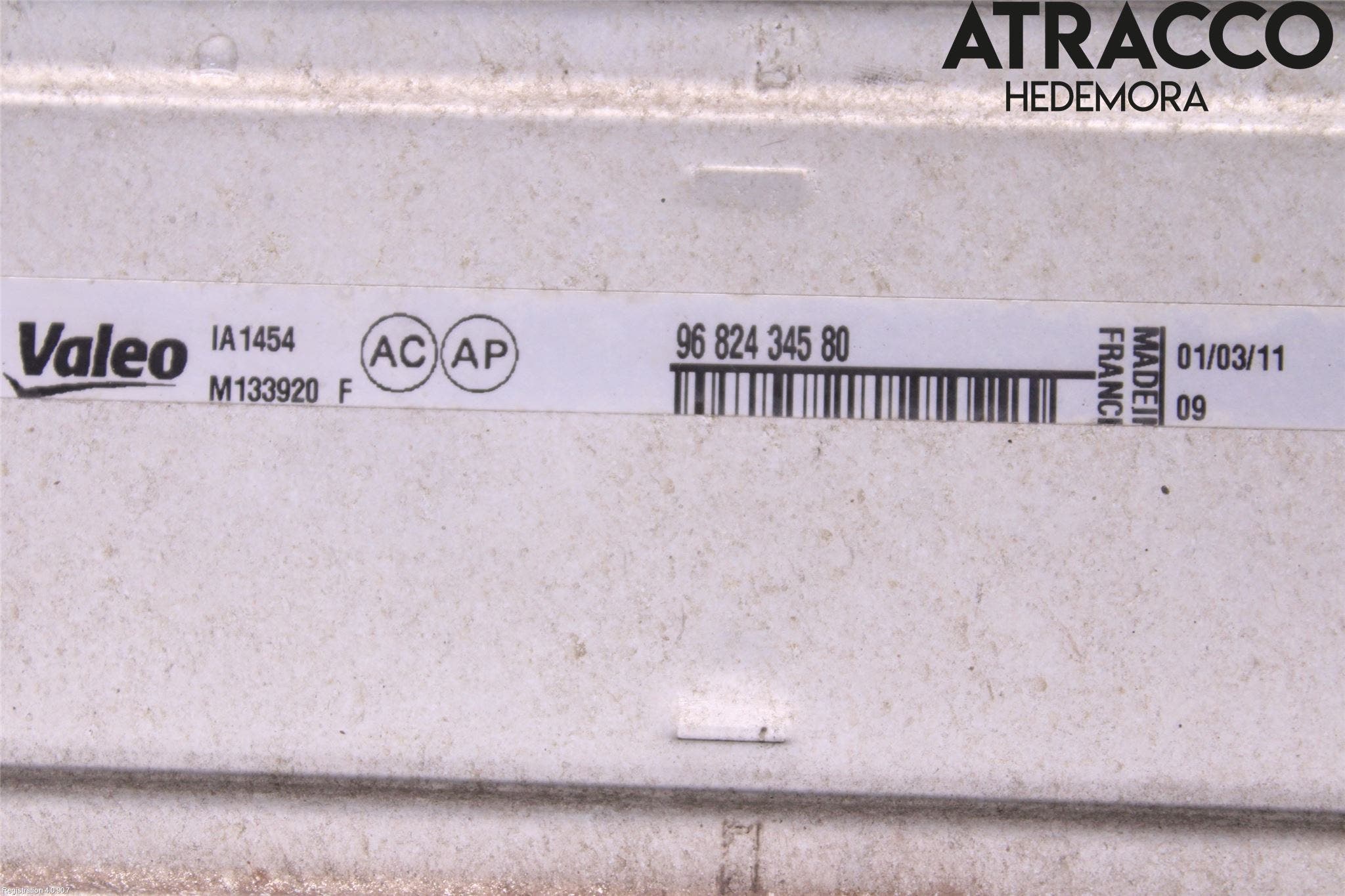 Peugeot PARTNER 08-15 Laddluft-Intercooler Kyl