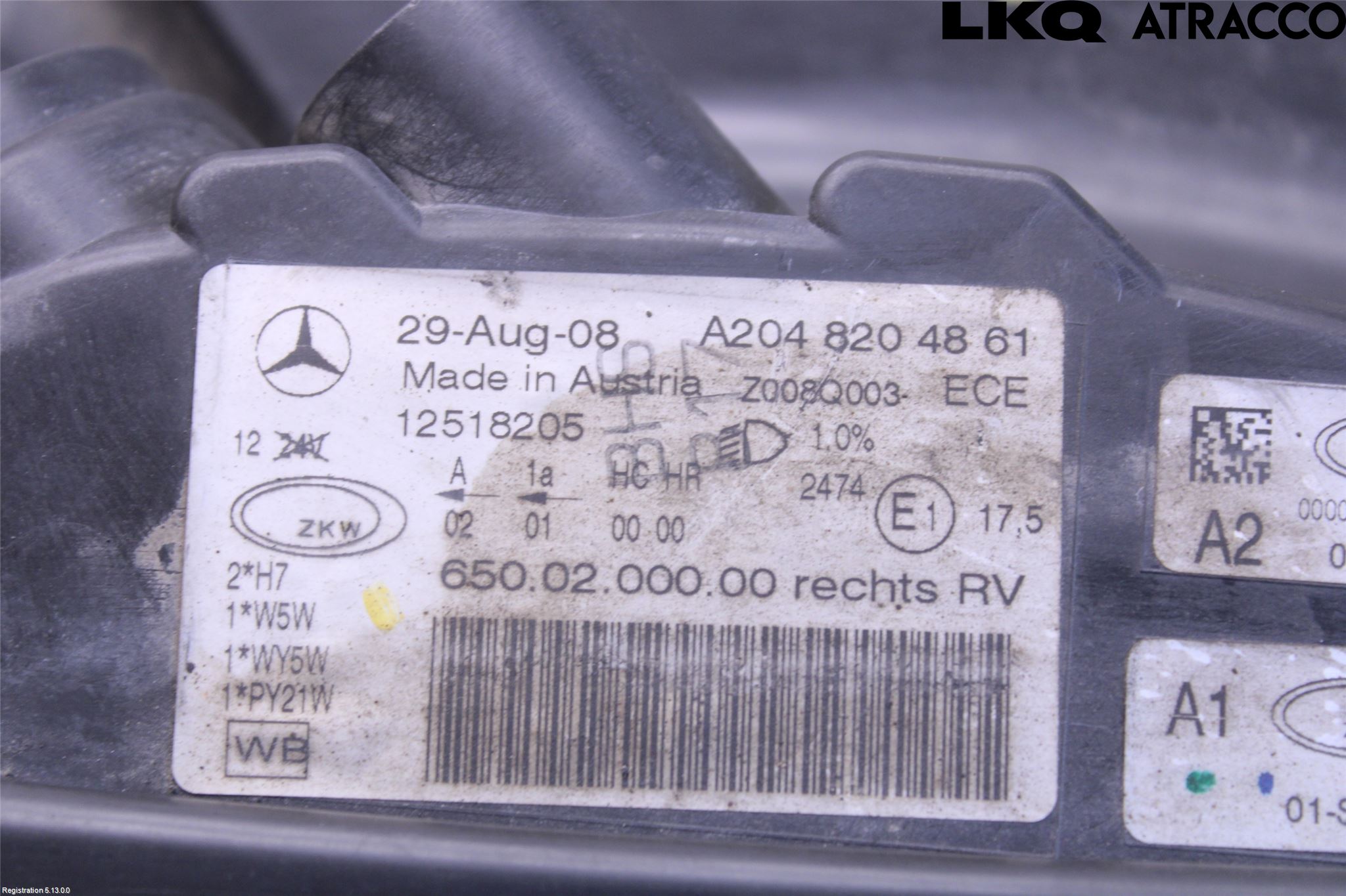 Mercedes-Benz MB GLK-KLASS (X204) 08-16 Strålkastare Höger