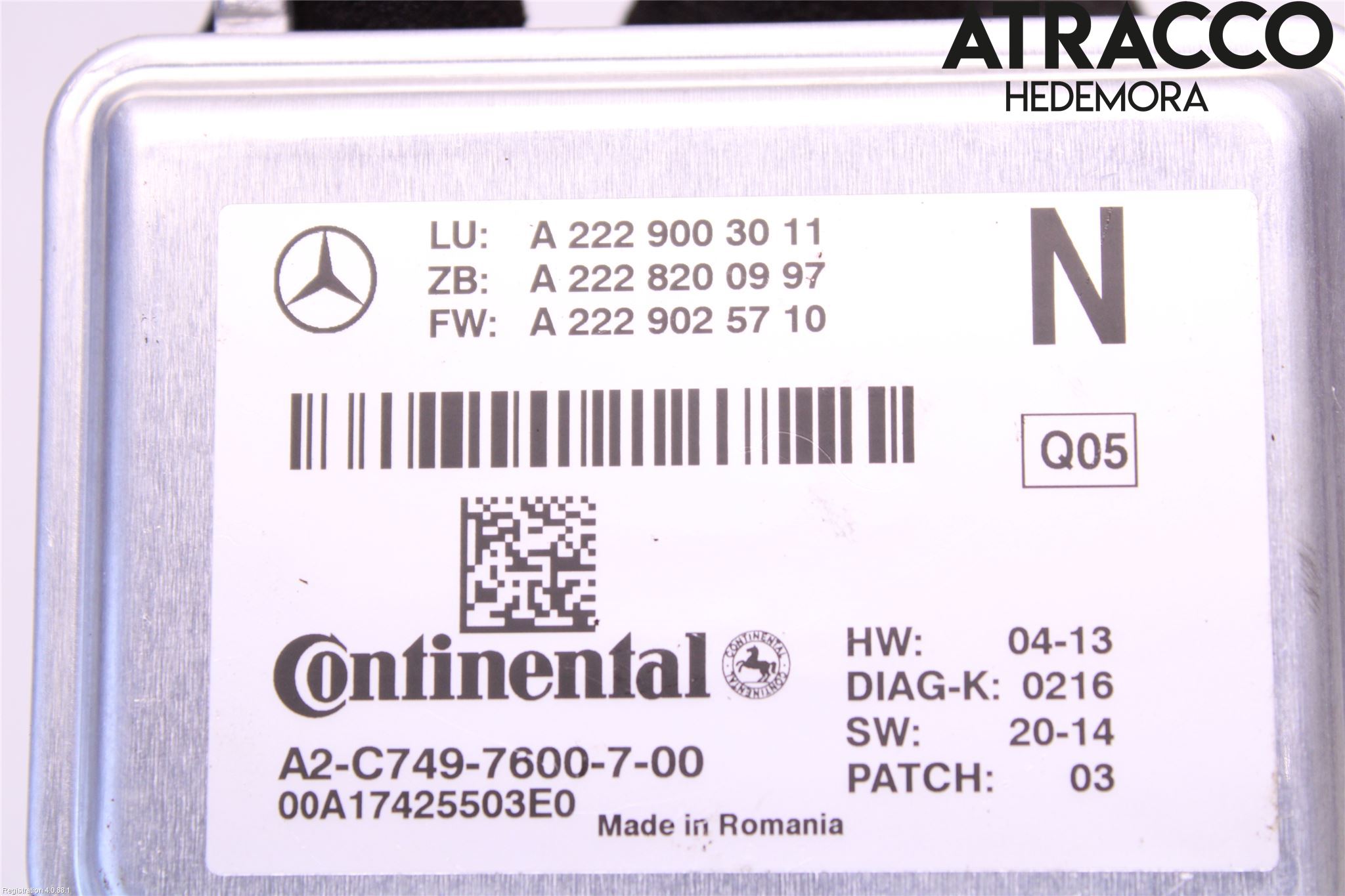 Mercedes-Benz MB C-KLASS (W205) 14-21 Sensor Aktivt Kollisionsskydd