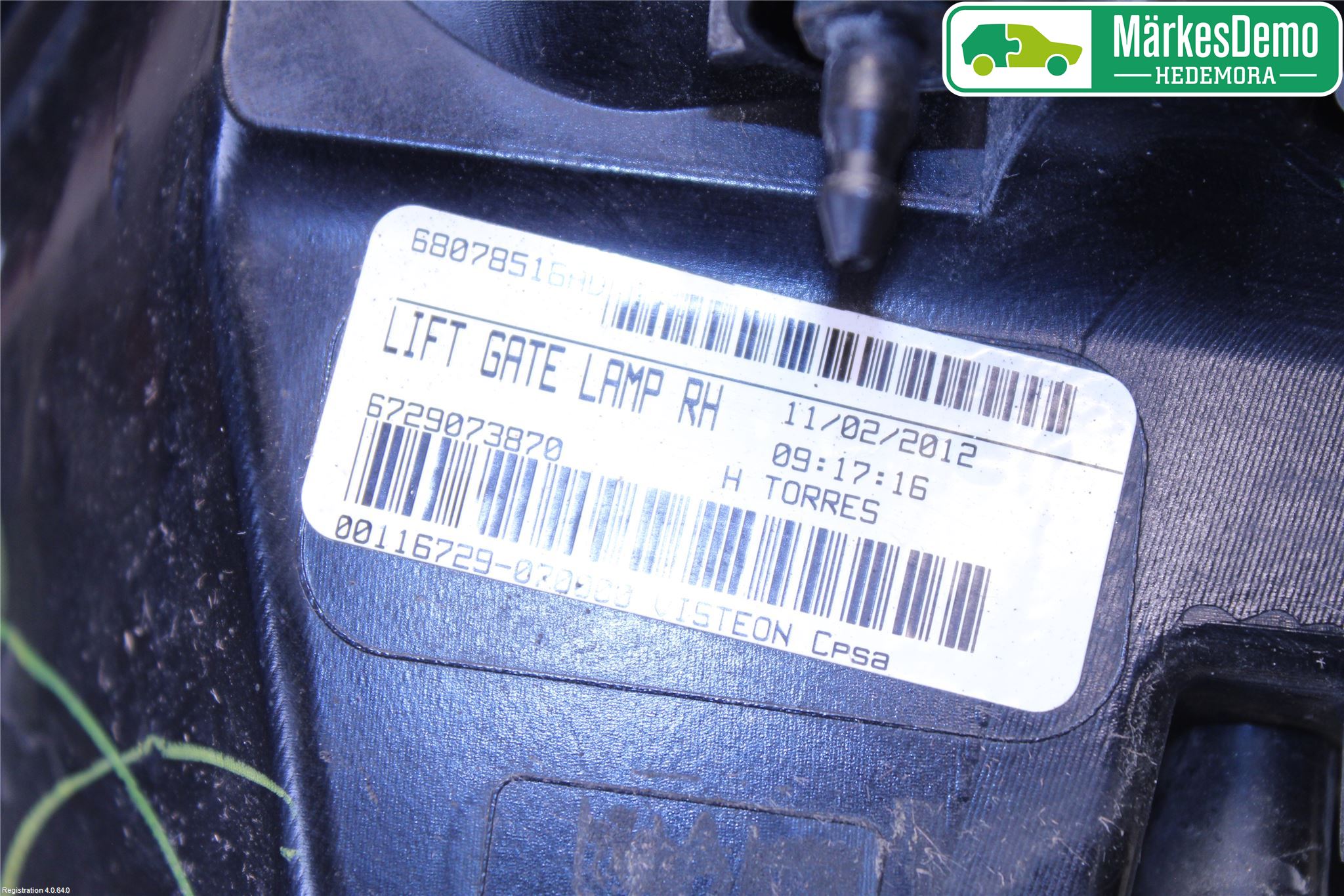 Fiat FREEMONT Bakljus Lucka Hö