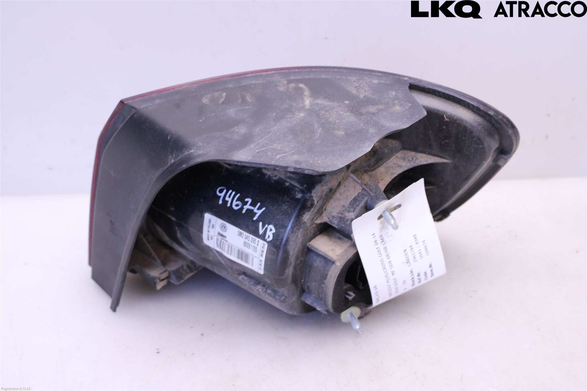 Volkswagen VW GOLF PLUS/CROSS GOLF 04-14 Bakljus Vänster