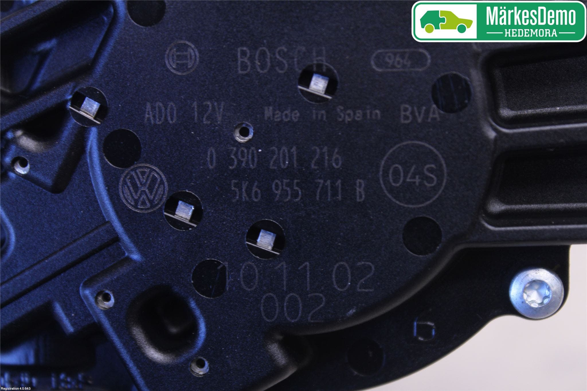 Volkswagen VW GOLF PLUS/CROSS GOLF 04-14 Torkarmotor Baklucka