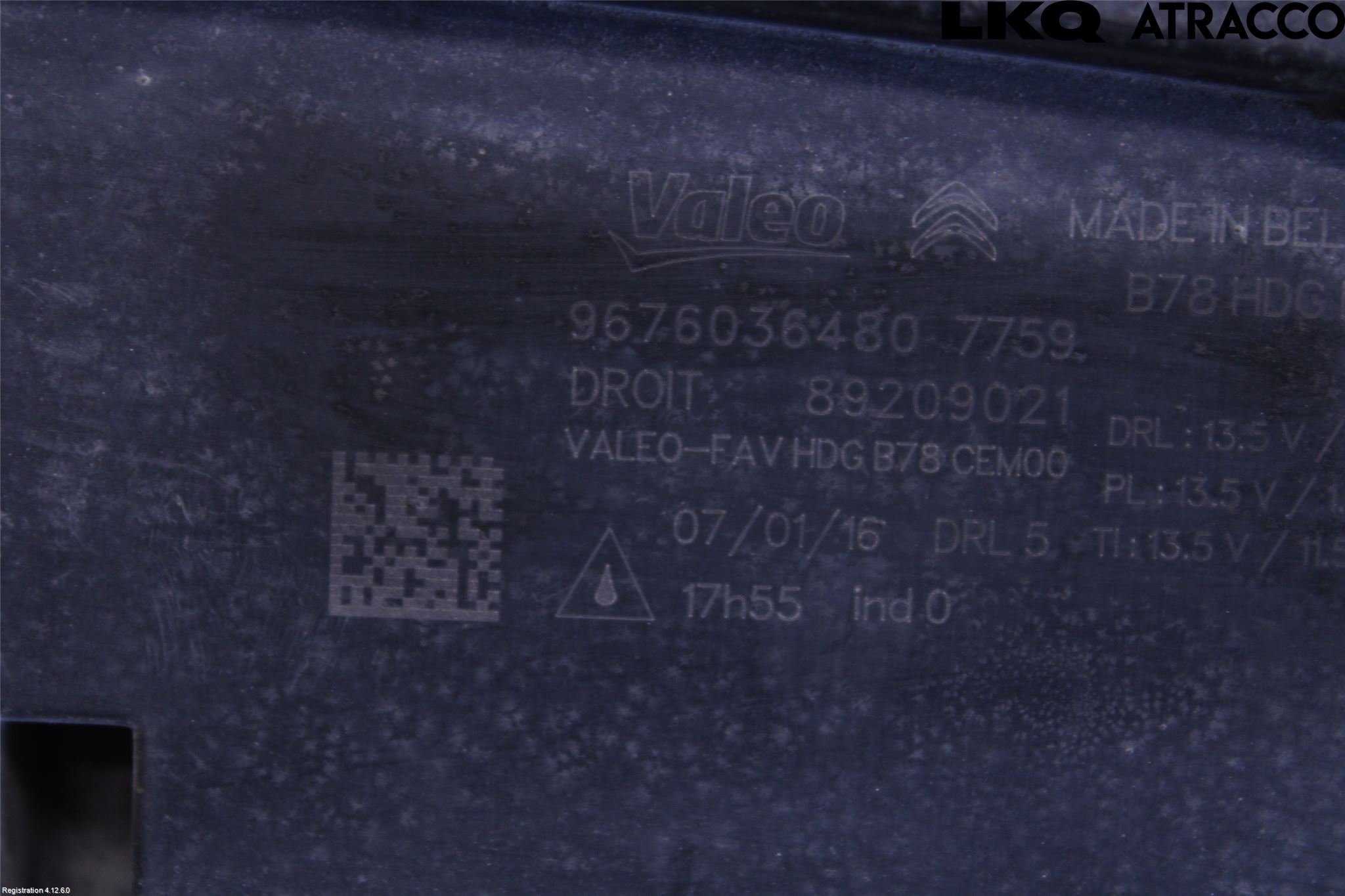 Citroen C4 GRAND PICASSO 14-18 Positionsljus Fram Hö