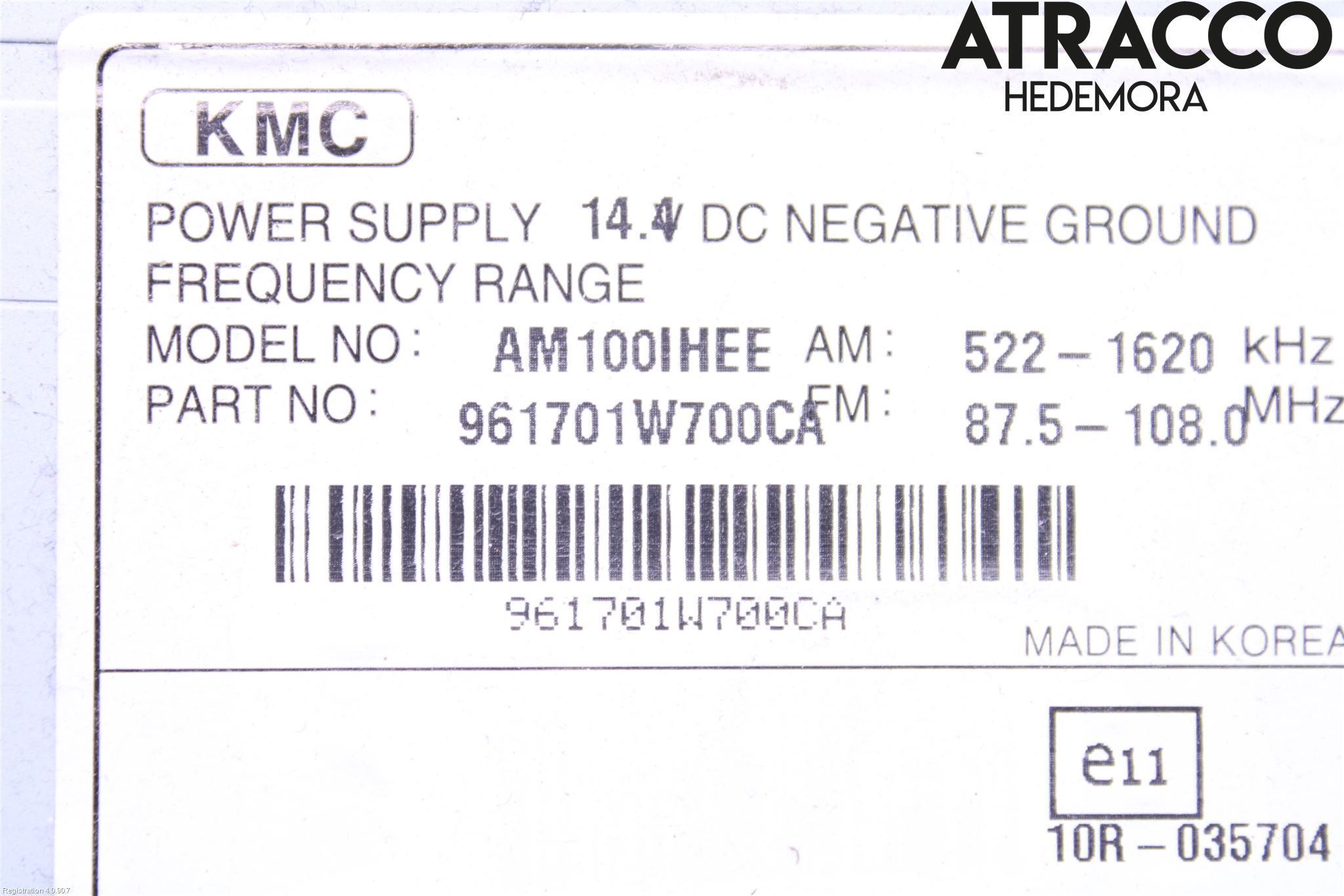 Kia RIO 17- Cd Radio - Multimediapanel