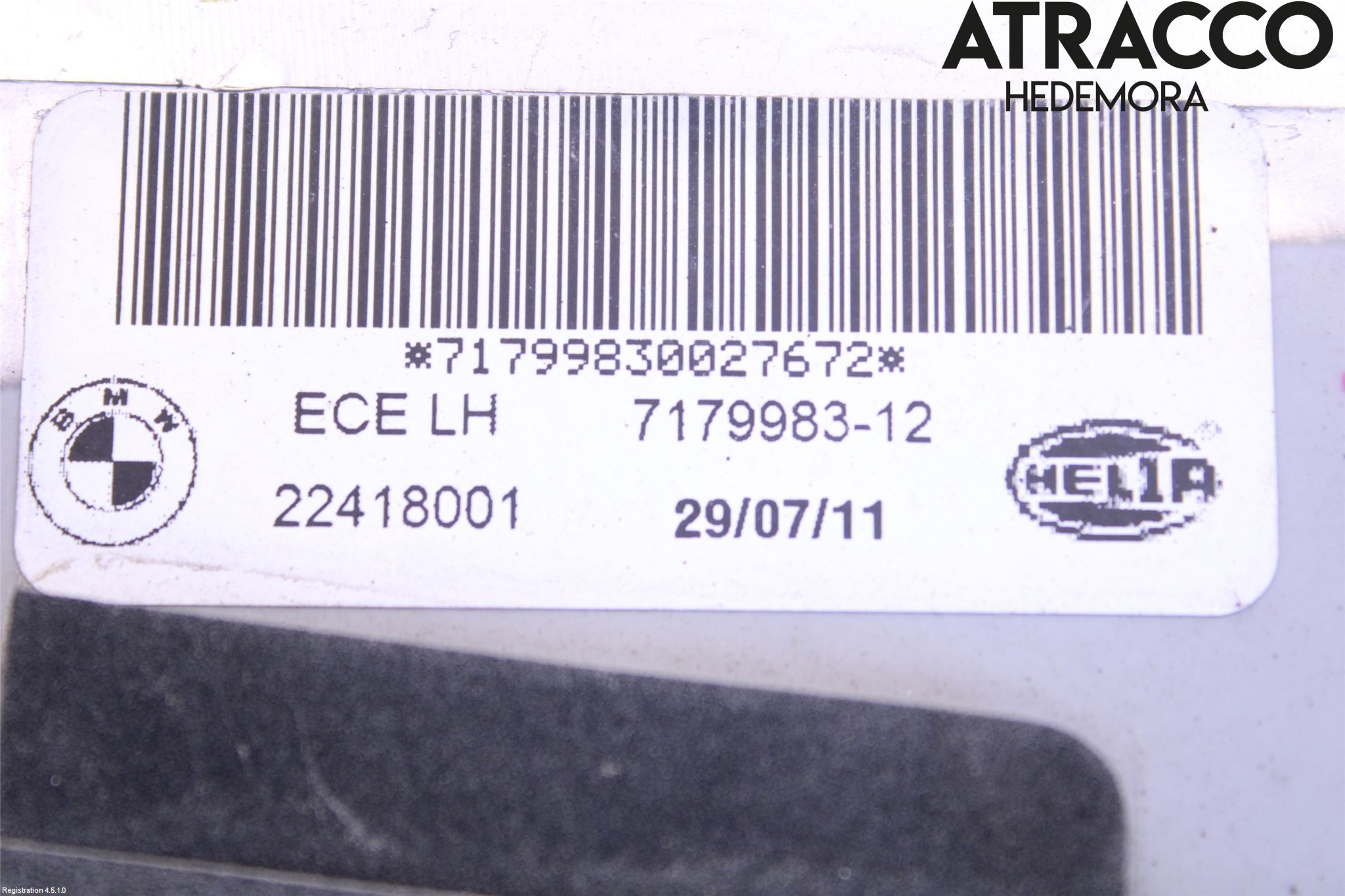 BMW X6 E71/E72   08-14 Bakljus Vänster