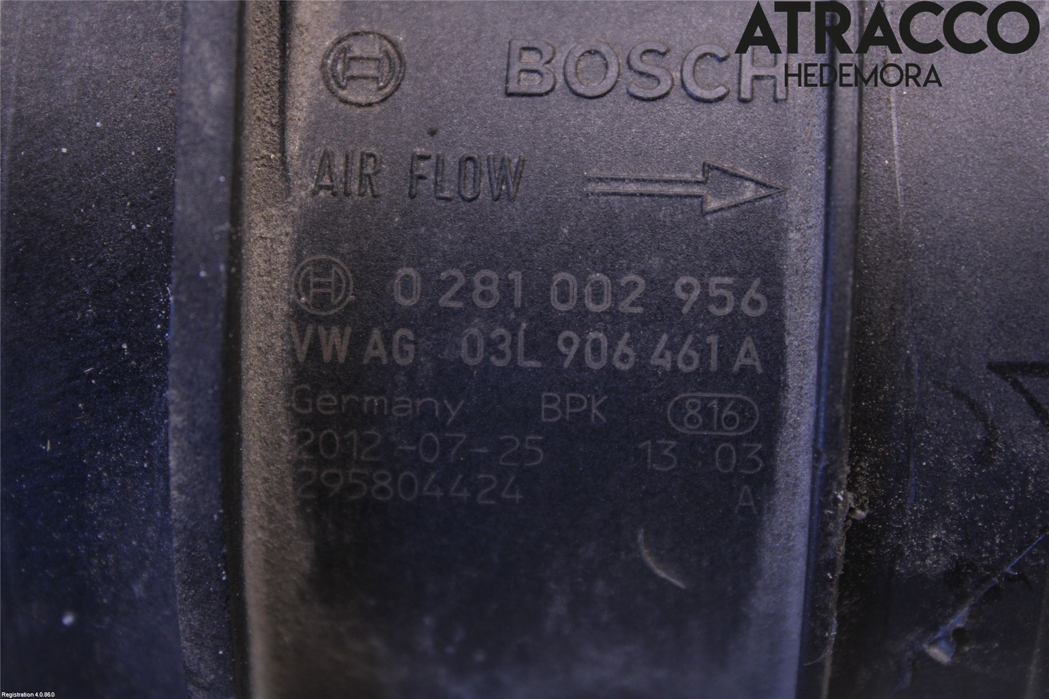 Audi A4 ALLROAD 09-16 Injluftmassamätare