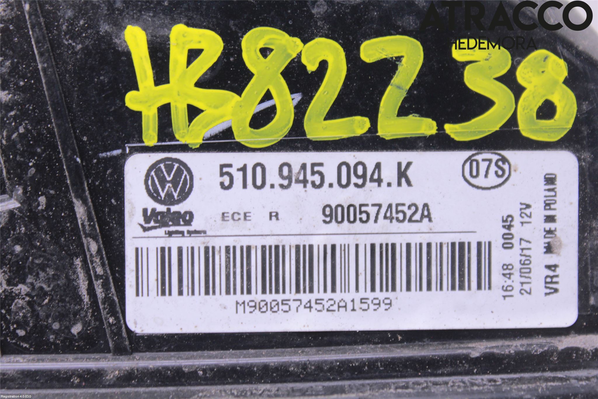 Volkswagen VW GOLF SPORTSVAN 15-20 Bakljus Lucka Hö