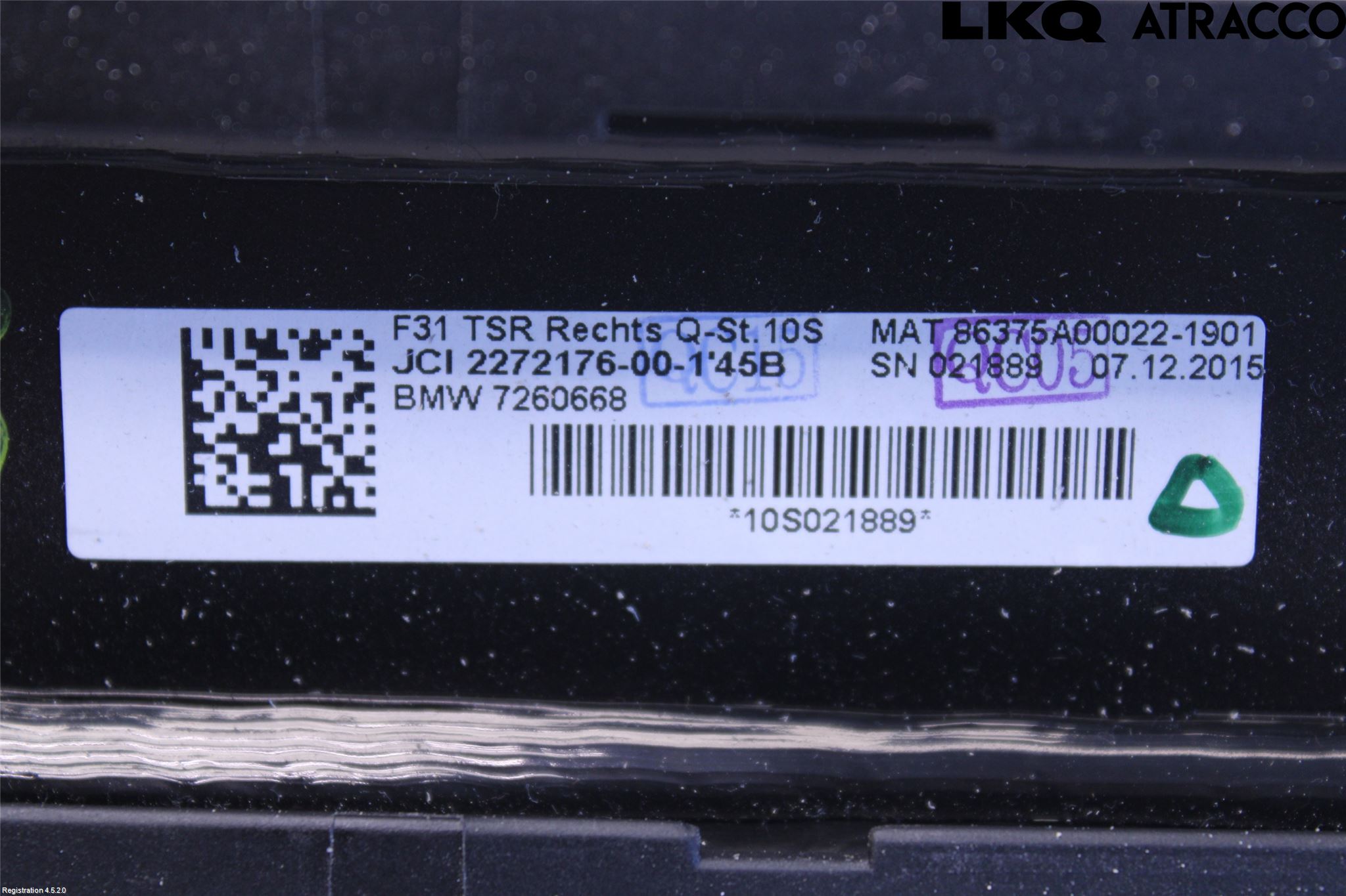 BMW 3 F30/F31/F80 12-19 Insynskydd