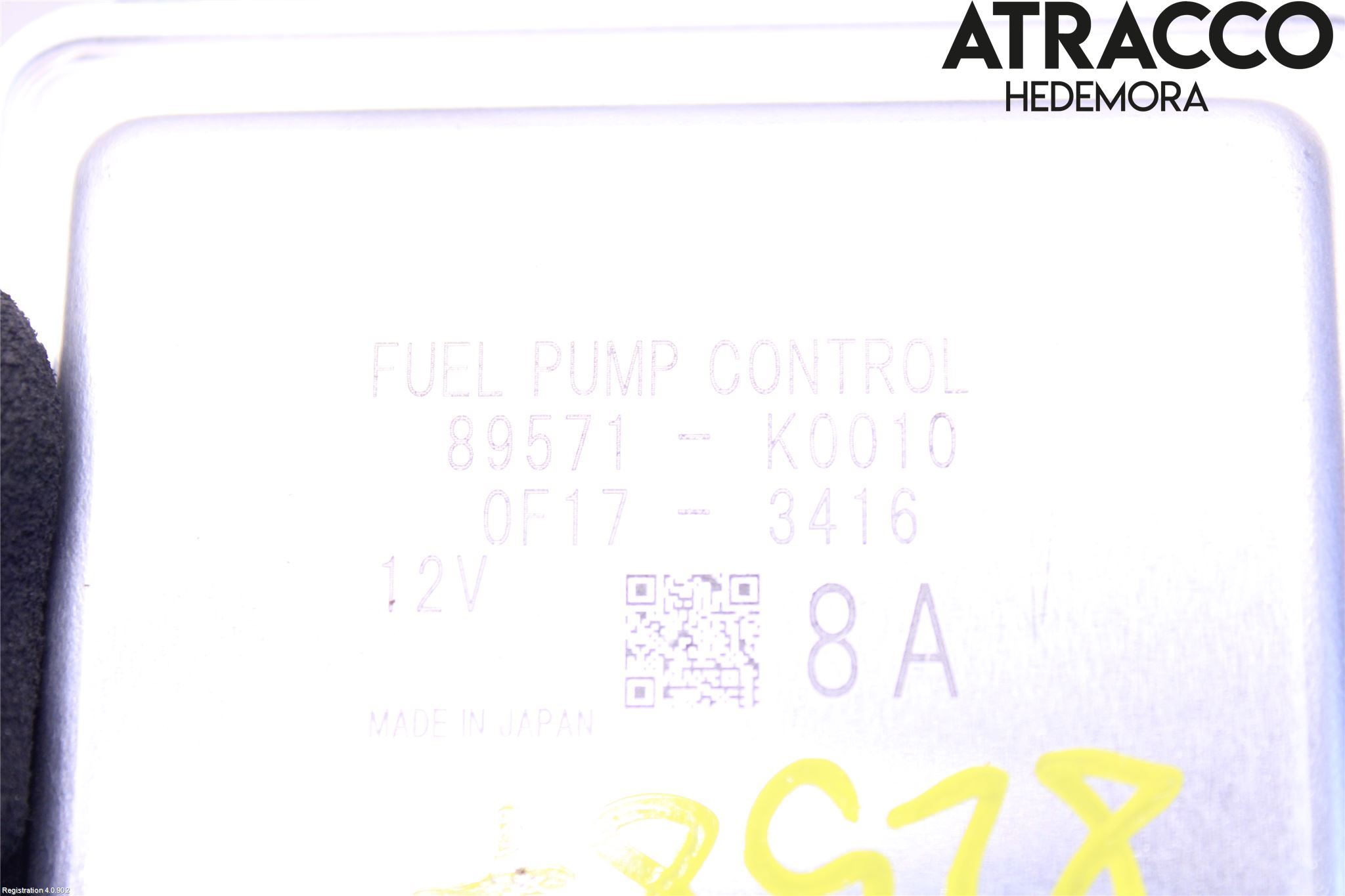 Toyota YARIS XP21 20- Styrenhet Bränslepump