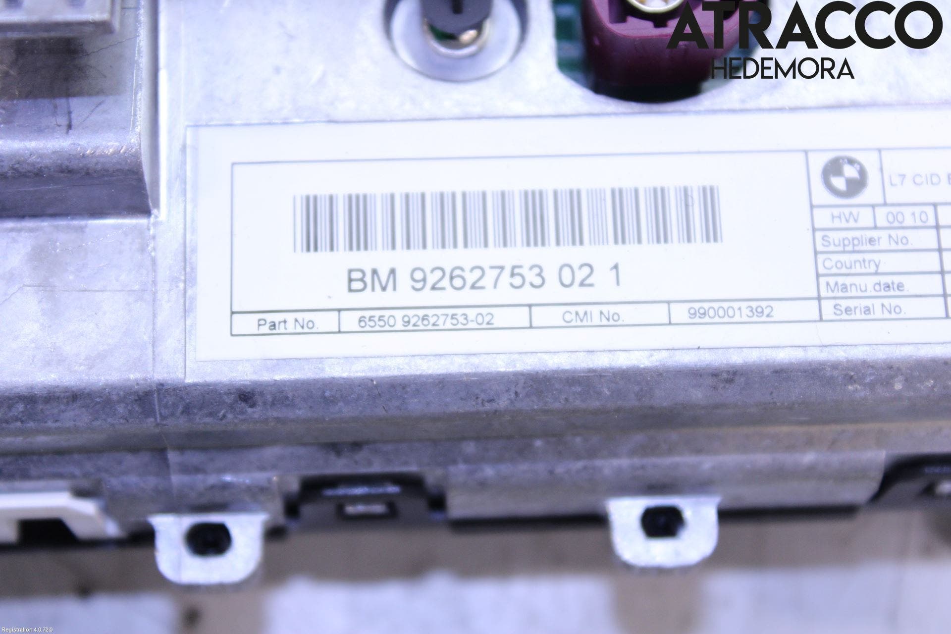 BMW 3 F30/F31/F80 12-19 Bildskärm