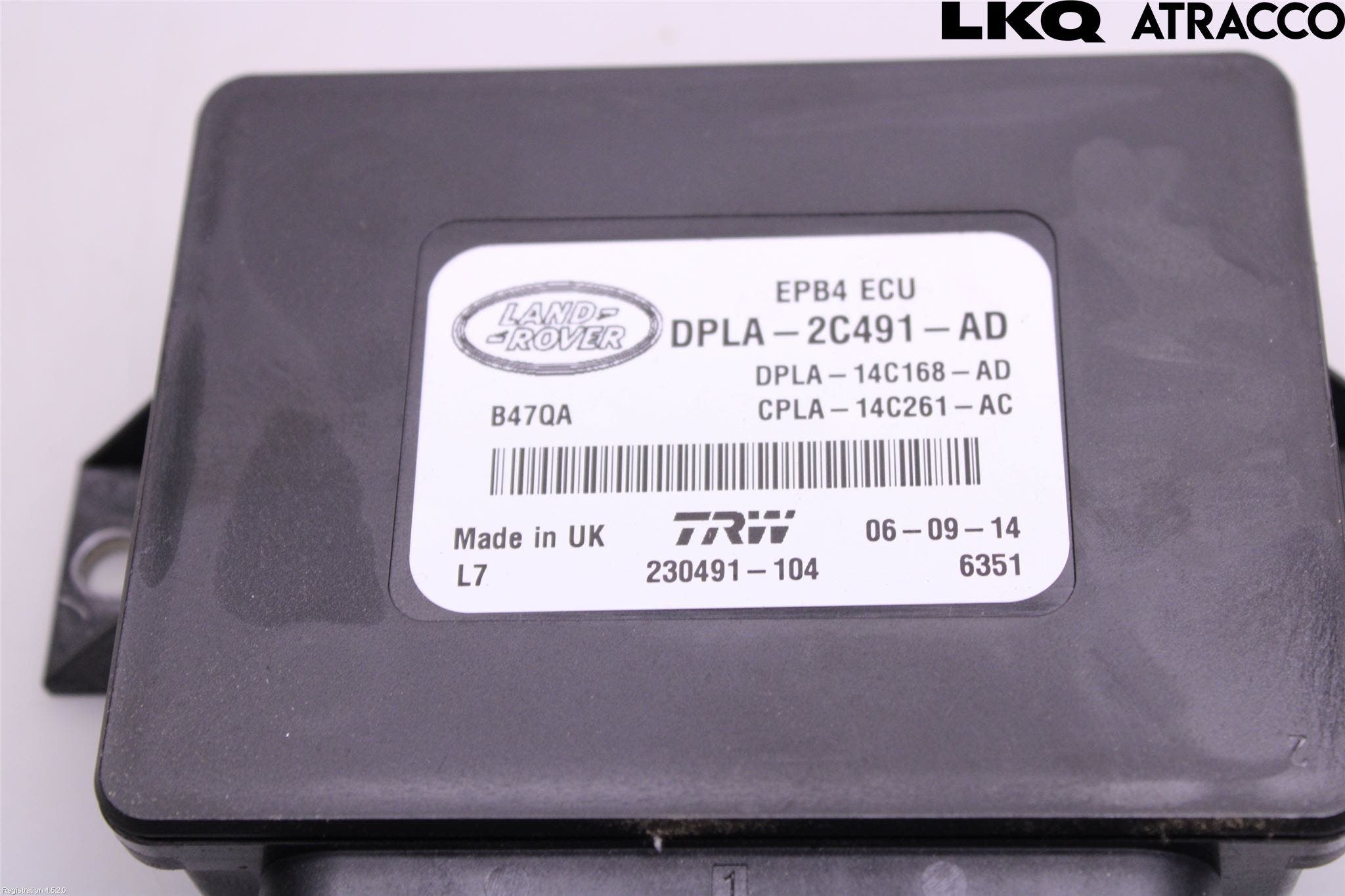 Landrover RANGE ROVER (L405) 13-21 Styrenhet Parkbroms Epb