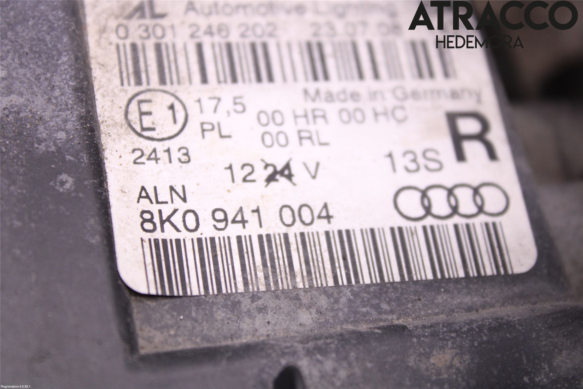 Audi A4/S4 08-11 Strålkastare Höger