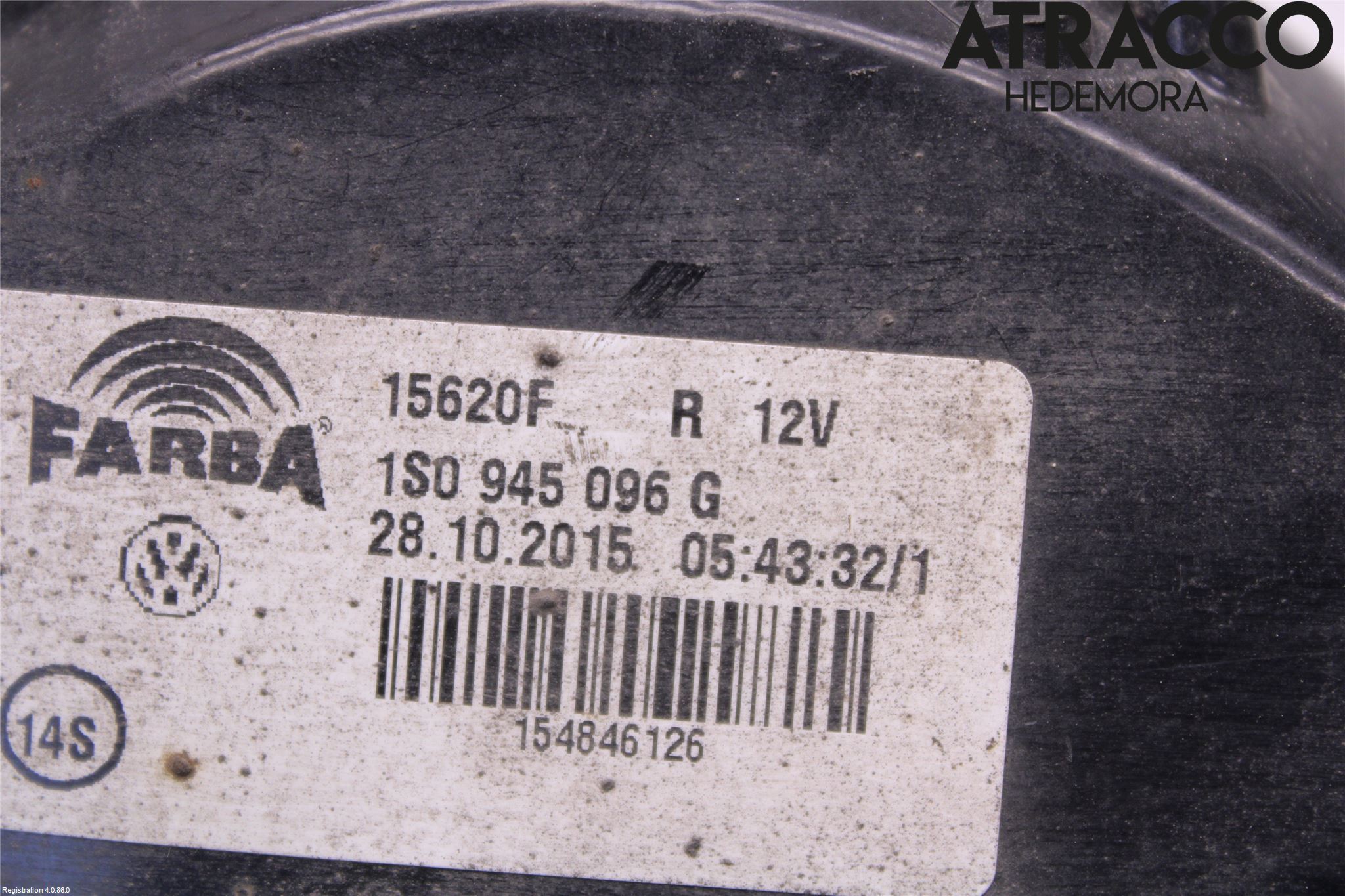 Volkswagen VW UP! / E-UP! Bakljus Höger