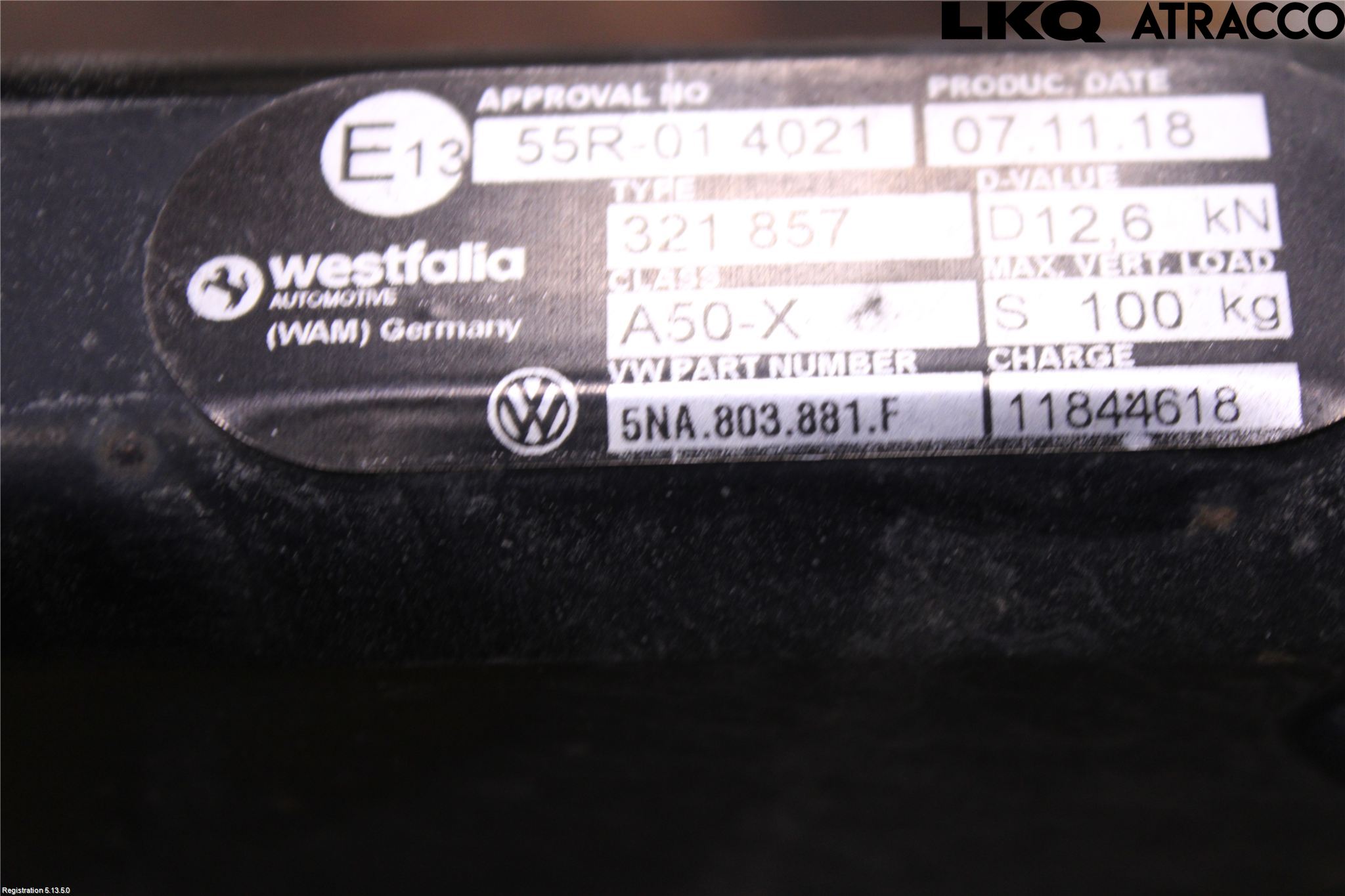 Volkswagen VW TIGUAN 16-24 Dragkrok