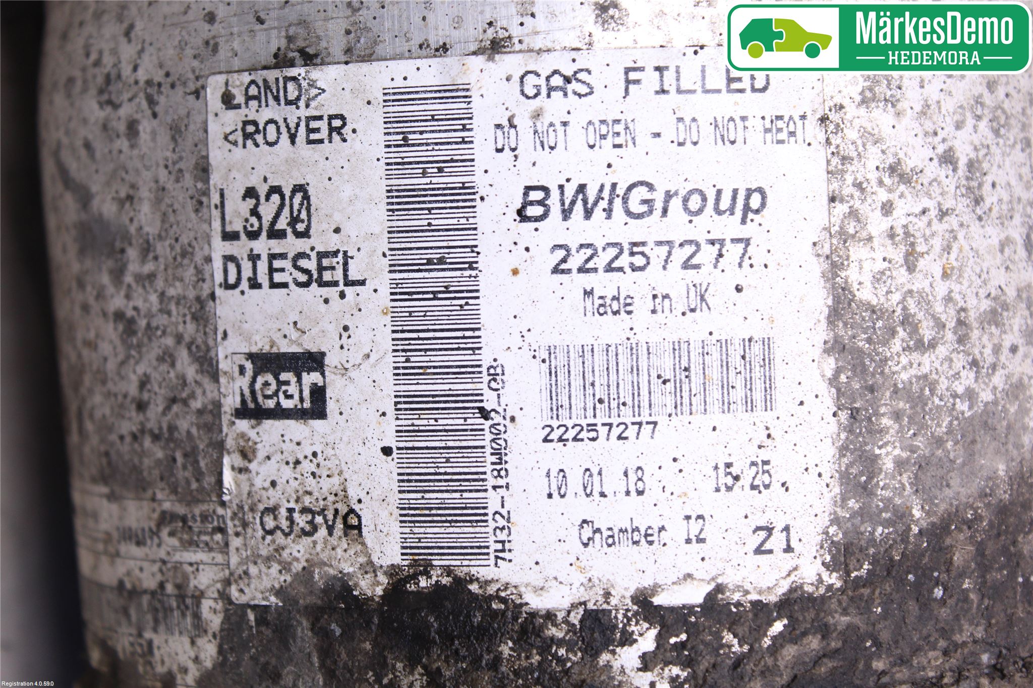 Landrover RANGE ROVER SPORT (L320) 10-13 Nivå-Luftfjädring Bälg