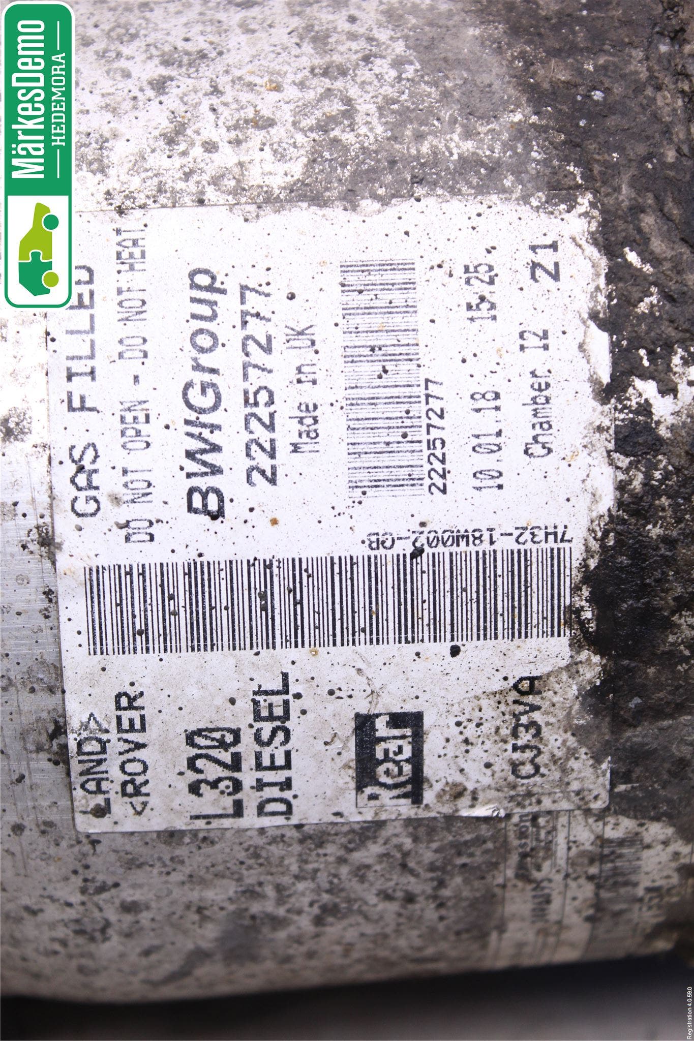 Landrover RANGE ROVER SPORT (L320) 10-13 Nivå-Luftfjädring Bälg