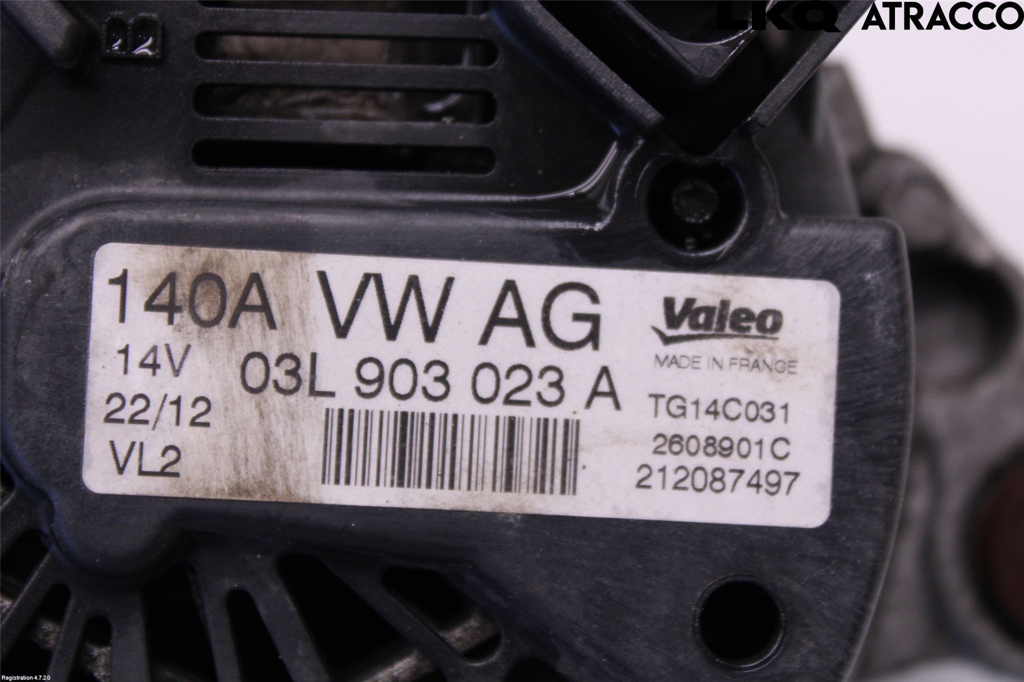 Volkswagen VW TIGUAN 07-16 Generator