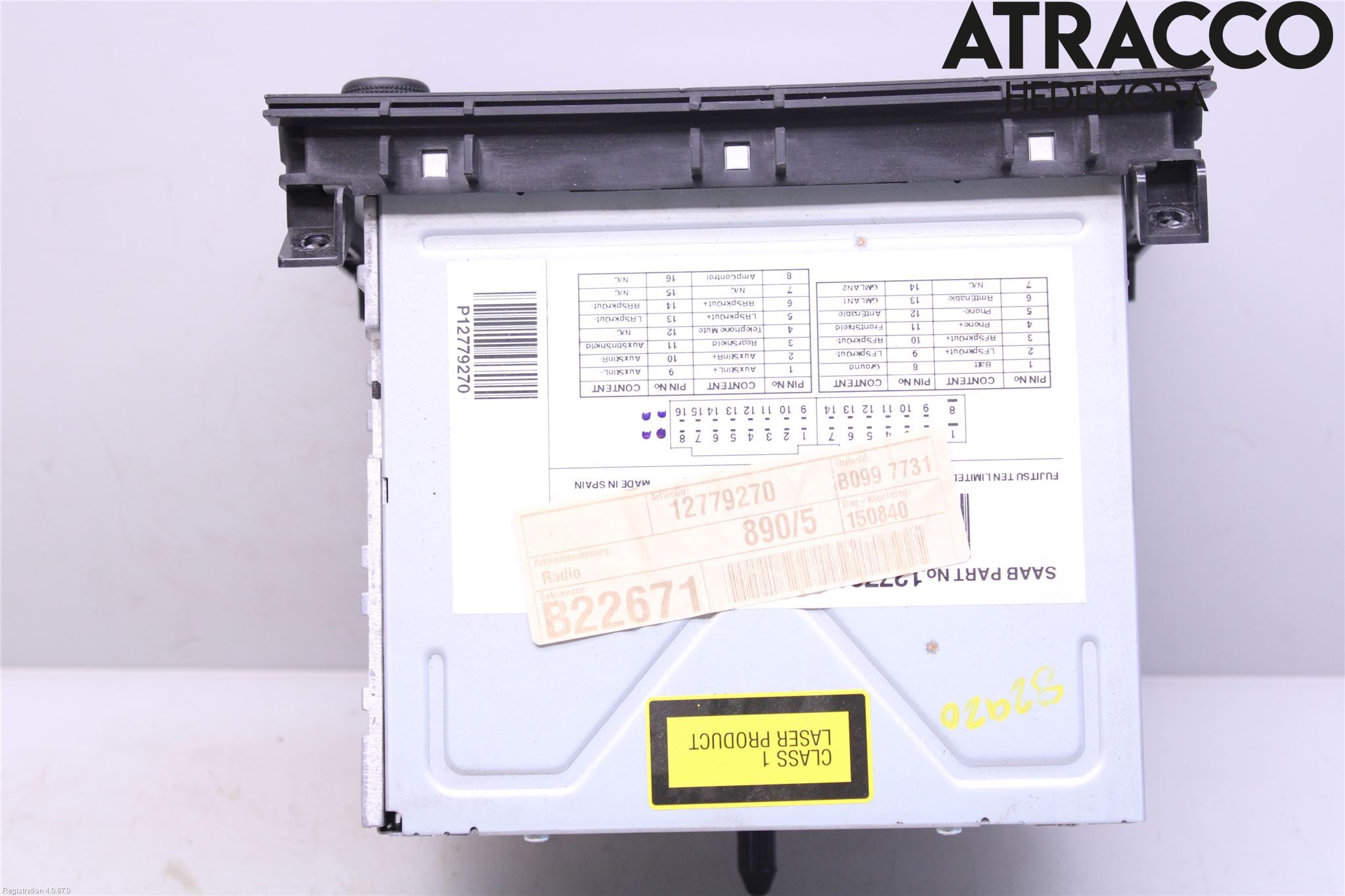Saab 9-3 VER2/VER3 08-15 Cd Radio - Multimediapanel