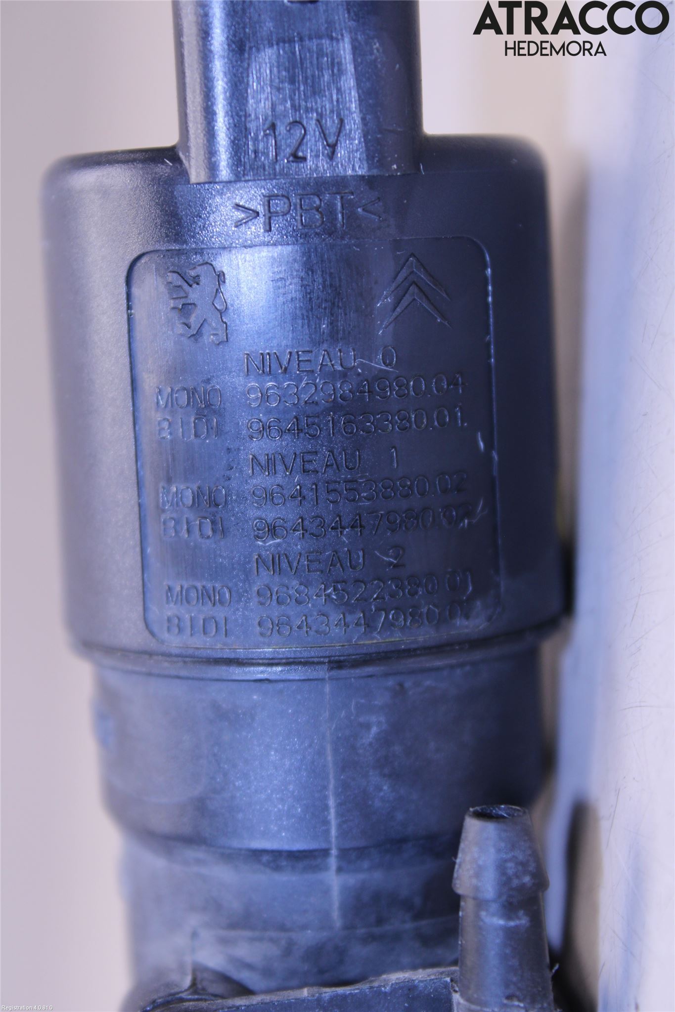 Peugeot EXPERT 07-14 Spolarpump Vindruta