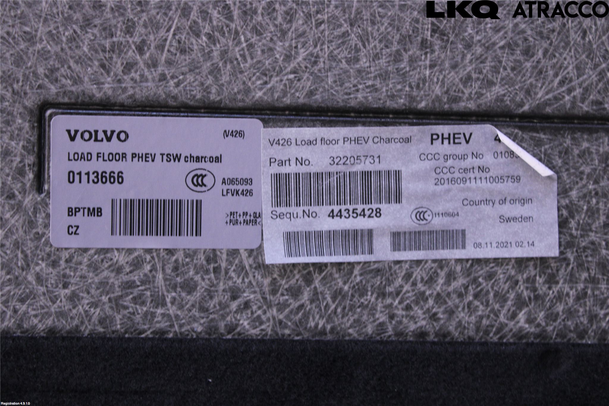 Volvo XC60 18- Bagage Golv