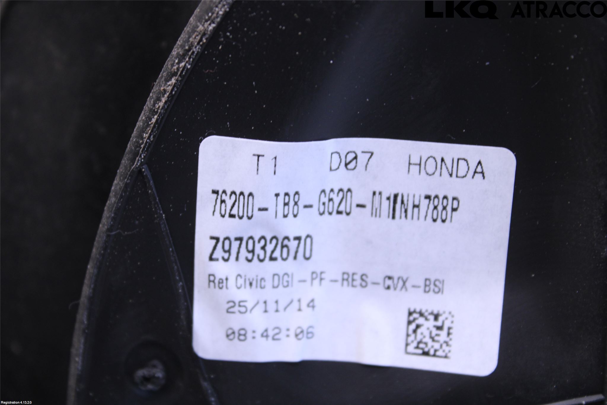 Honda CIVIC 12-16 Spegel Yttre El Hö