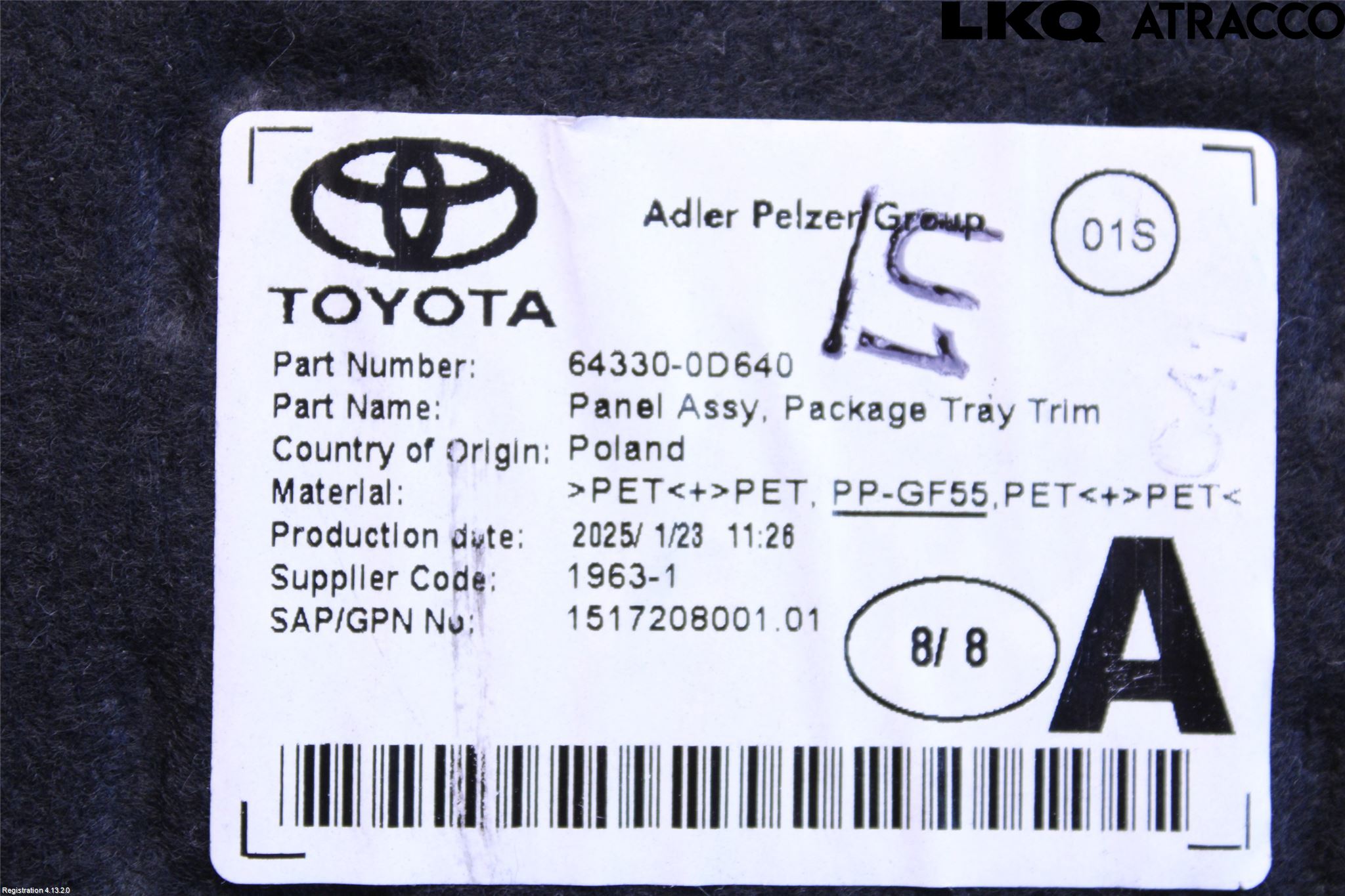 Toyota YARIS XP21 20- Hatthylla