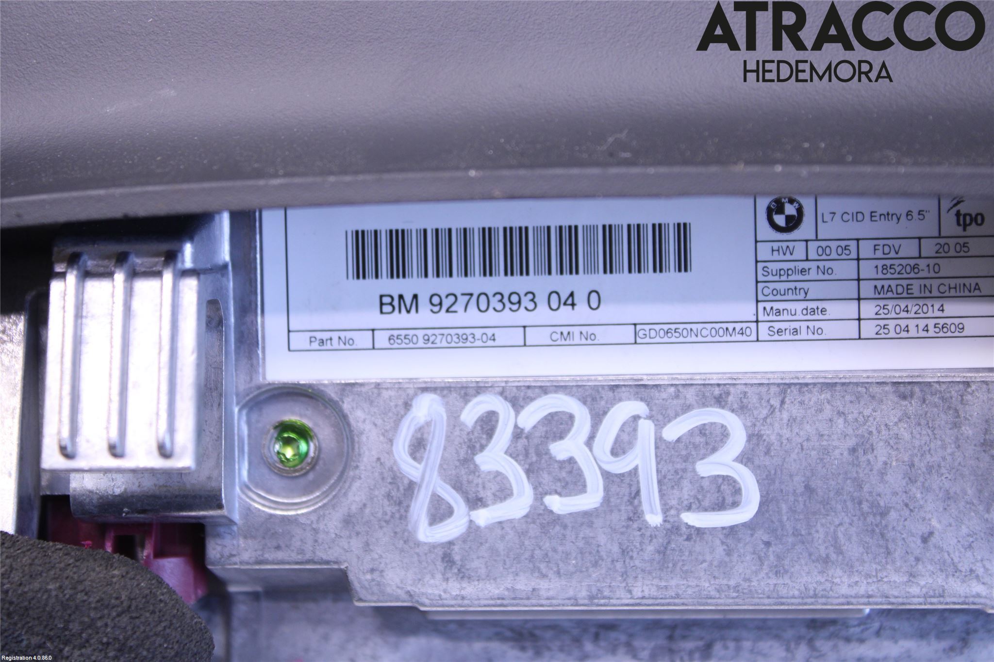 BMW 3 F30/F31/F80 12-19 Multifunktionsdisplay