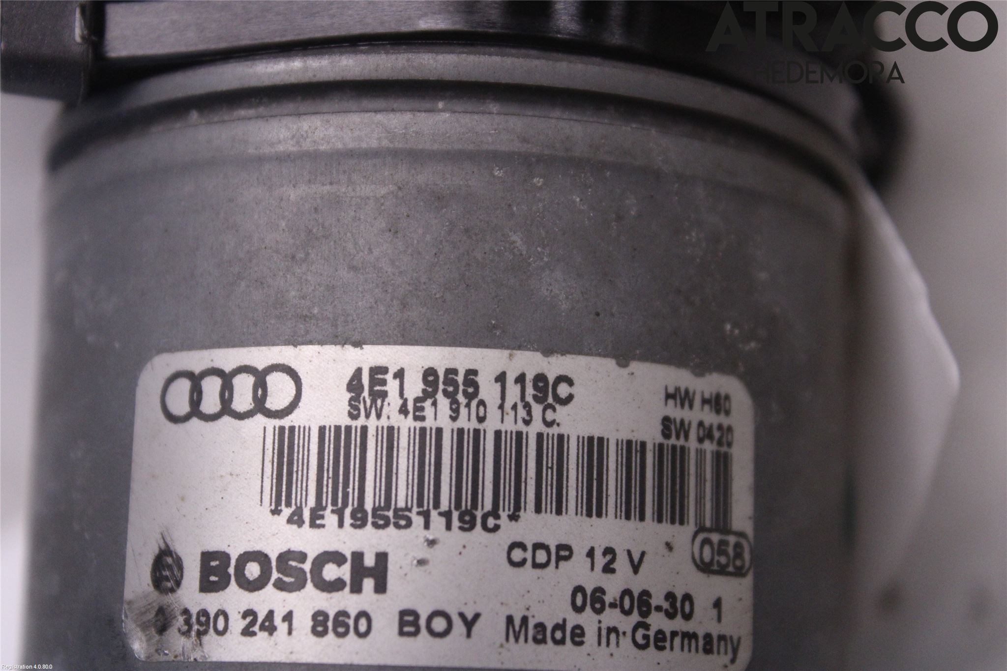 Audi A8/S8 4E  02-09 Torkarmotor Vindruta