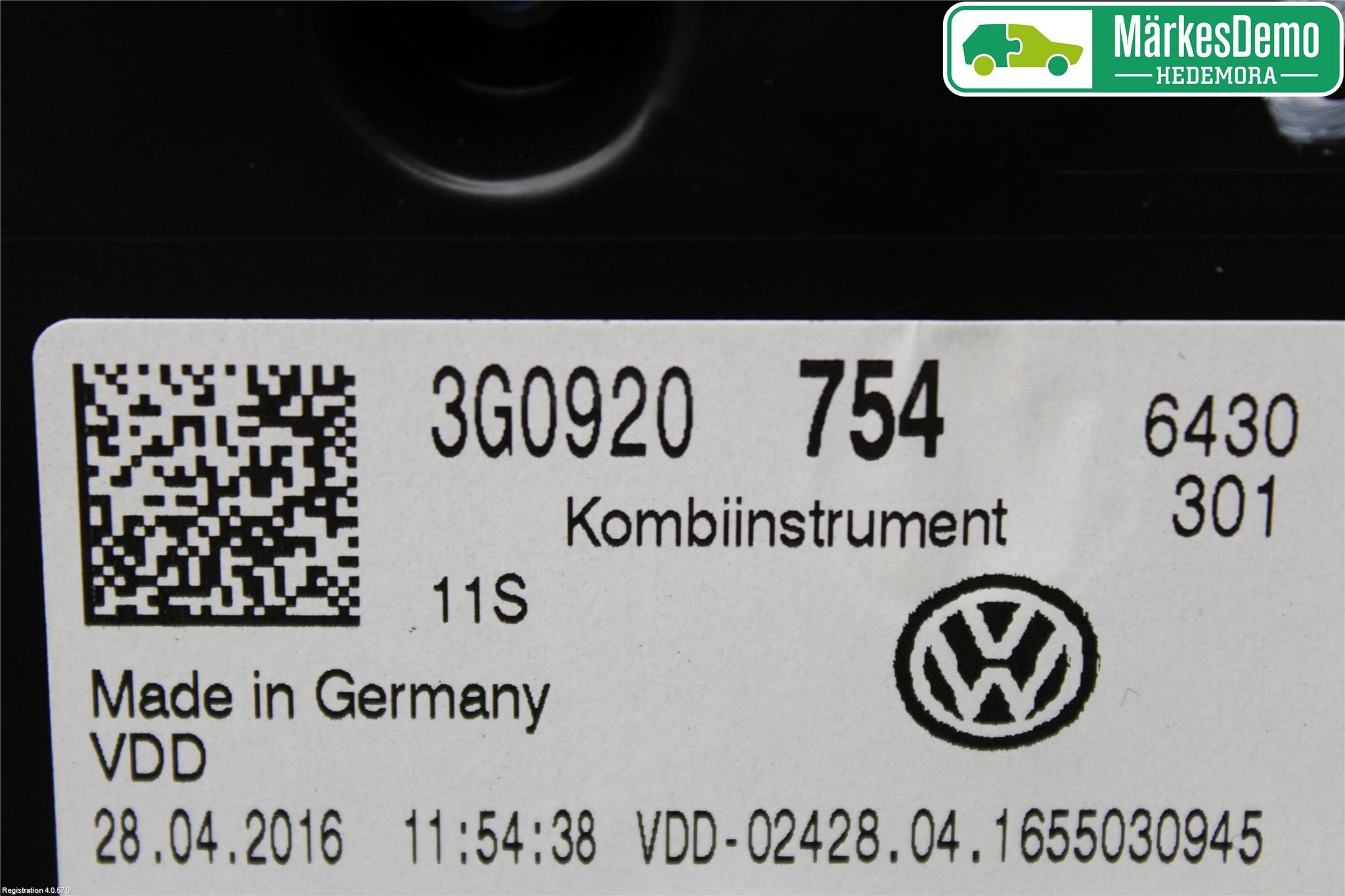 Volkswagen VW PASSAT 15-19 Instrument Komb