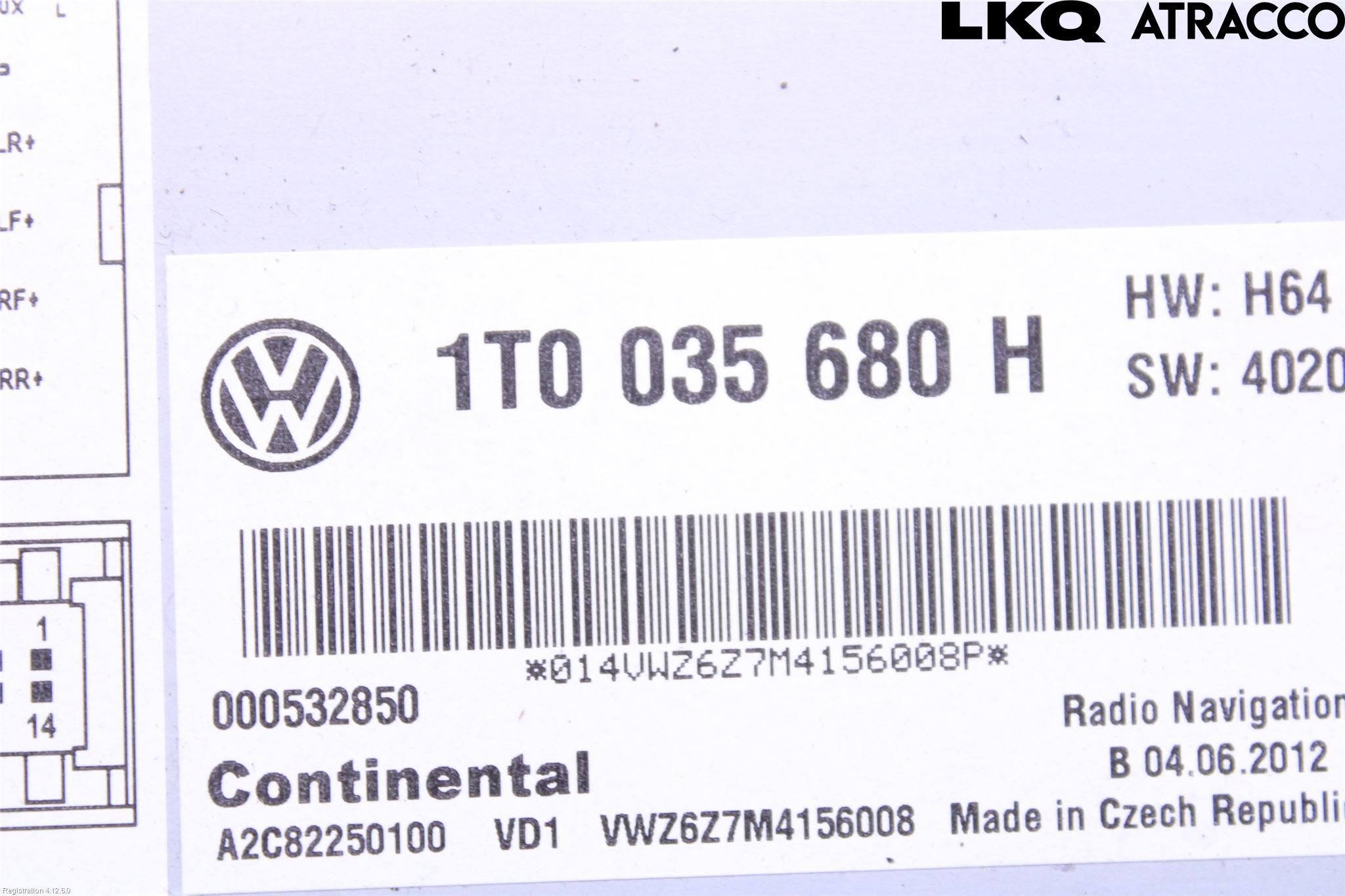 Volkswagen VW BEETLE 12- Cd Radio - Multimediapanel
