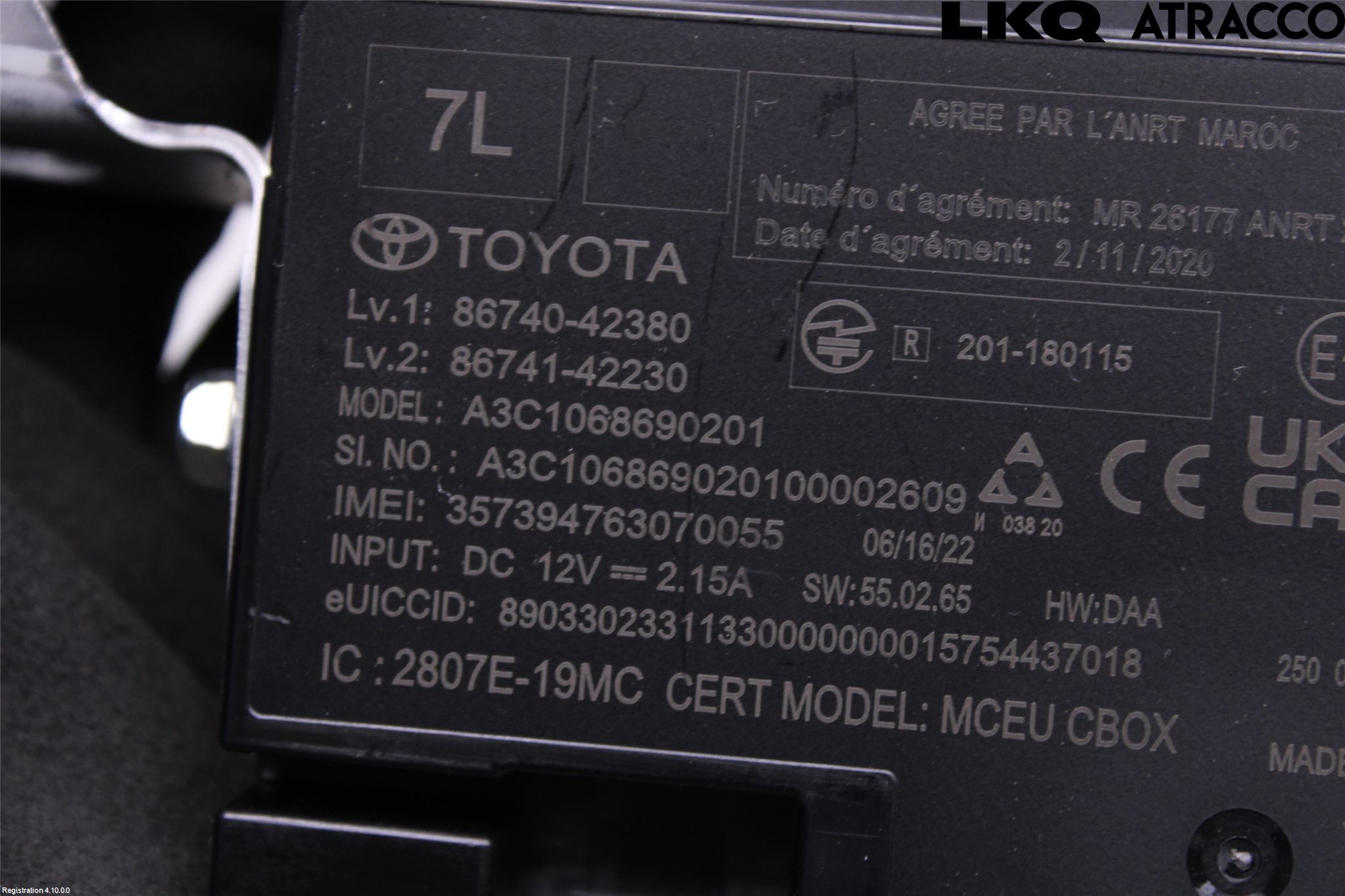 Toyota bZ4X EA10 22- Styrenhet Övrigt