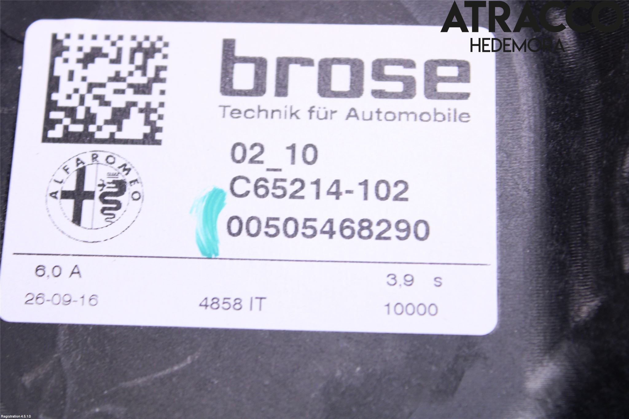 Alfa GIULIA Fönsterhiss El Kompl