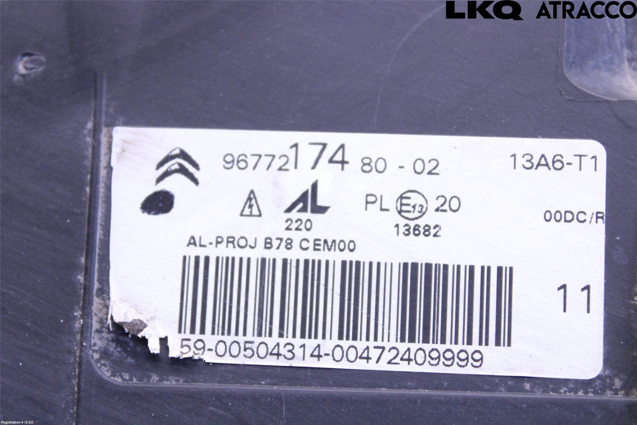 Citroen C4 GRAND PICASSO 14-18 Strålkastare Höger