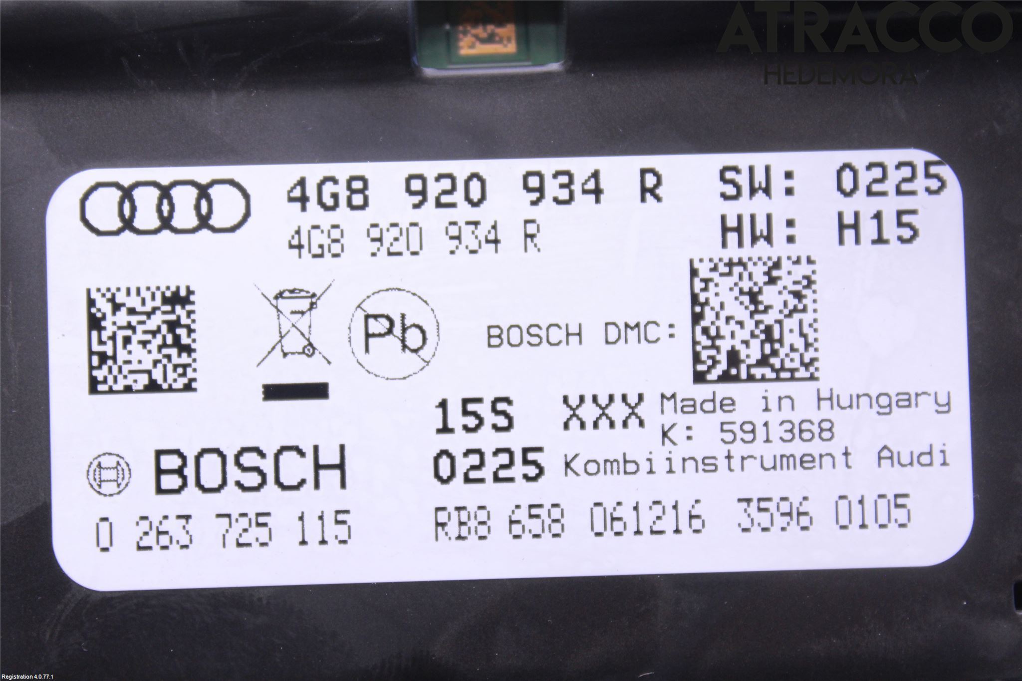 Audi A6/S6 4G 11-18 Instrument Komb