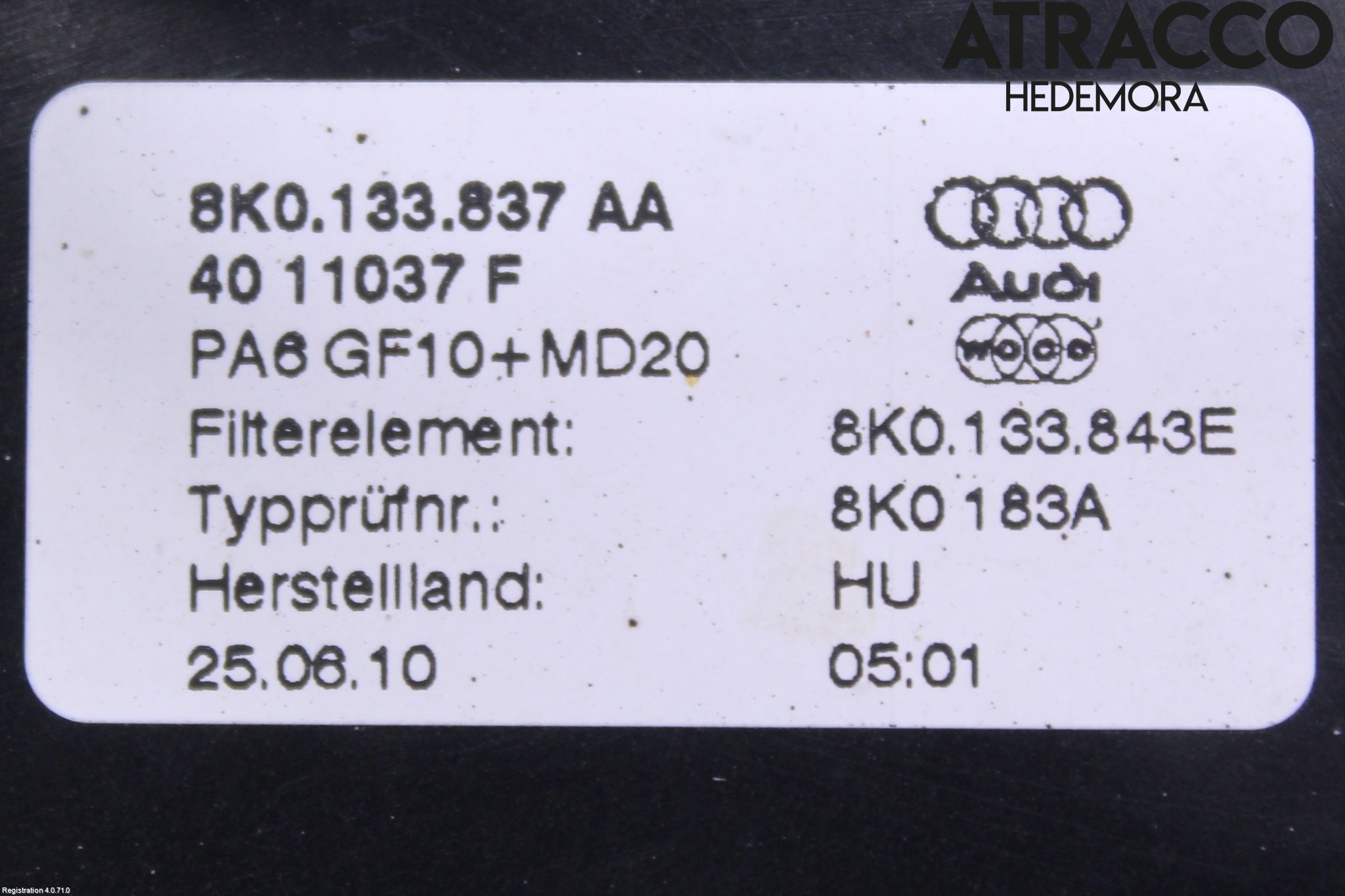 Audi A4/S4 08-11 Luftrenare