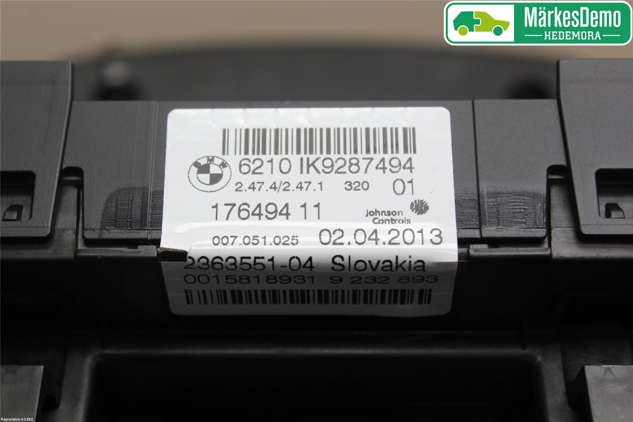 BMW 3 F30/F31/F80 12-19 Instrument Komb