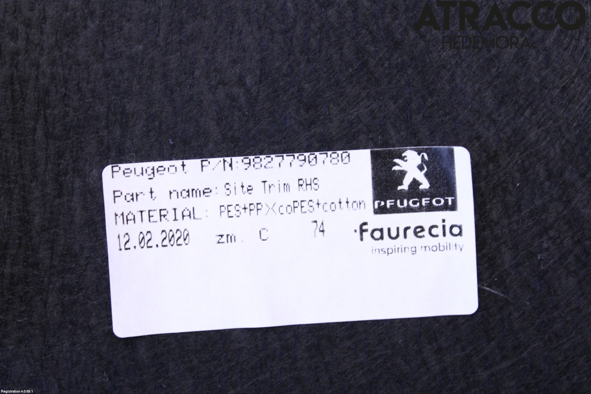 Peugeot 208/E-208 20- Inredning Sidoklädsel
