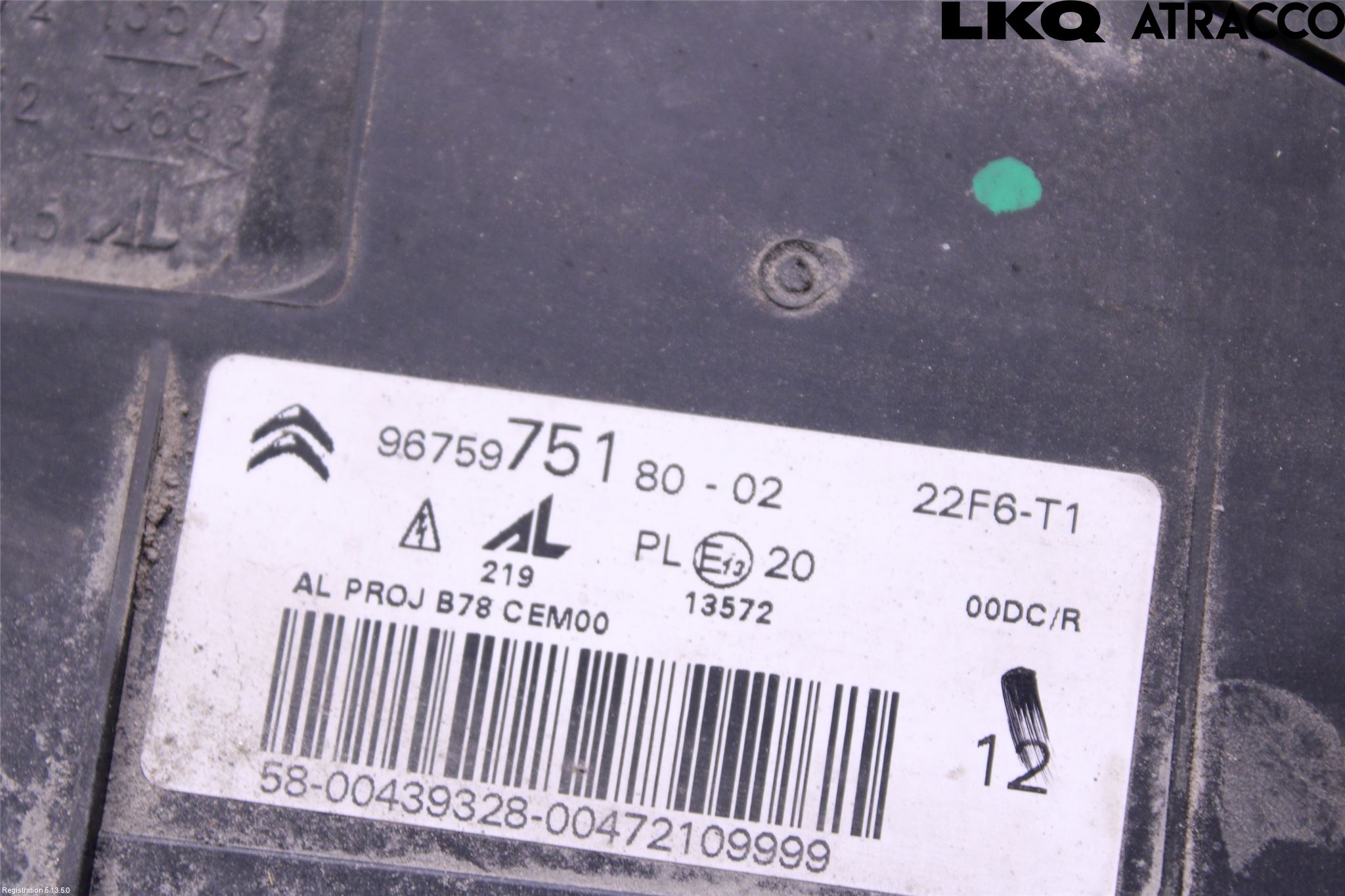 Citroen C4 GRAND PICASSO 14-18 Strålkastare Vänster