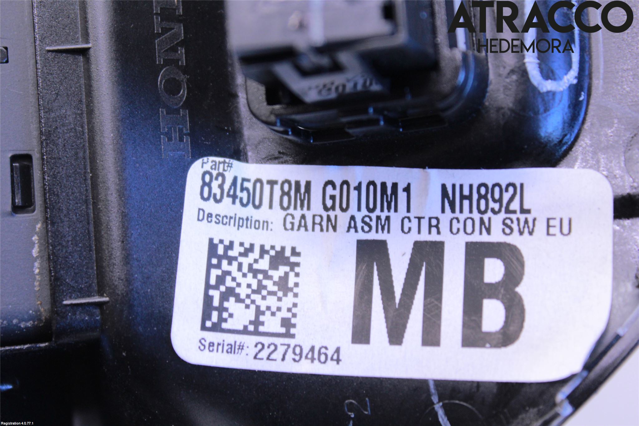 Honda HR-V 15-21 Strömställare Airbag Passagerare