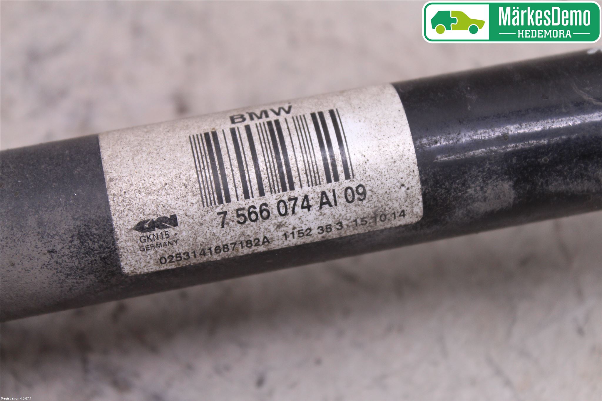 BMW 5 GT F07 09-17 Drivaxel Bak Höger