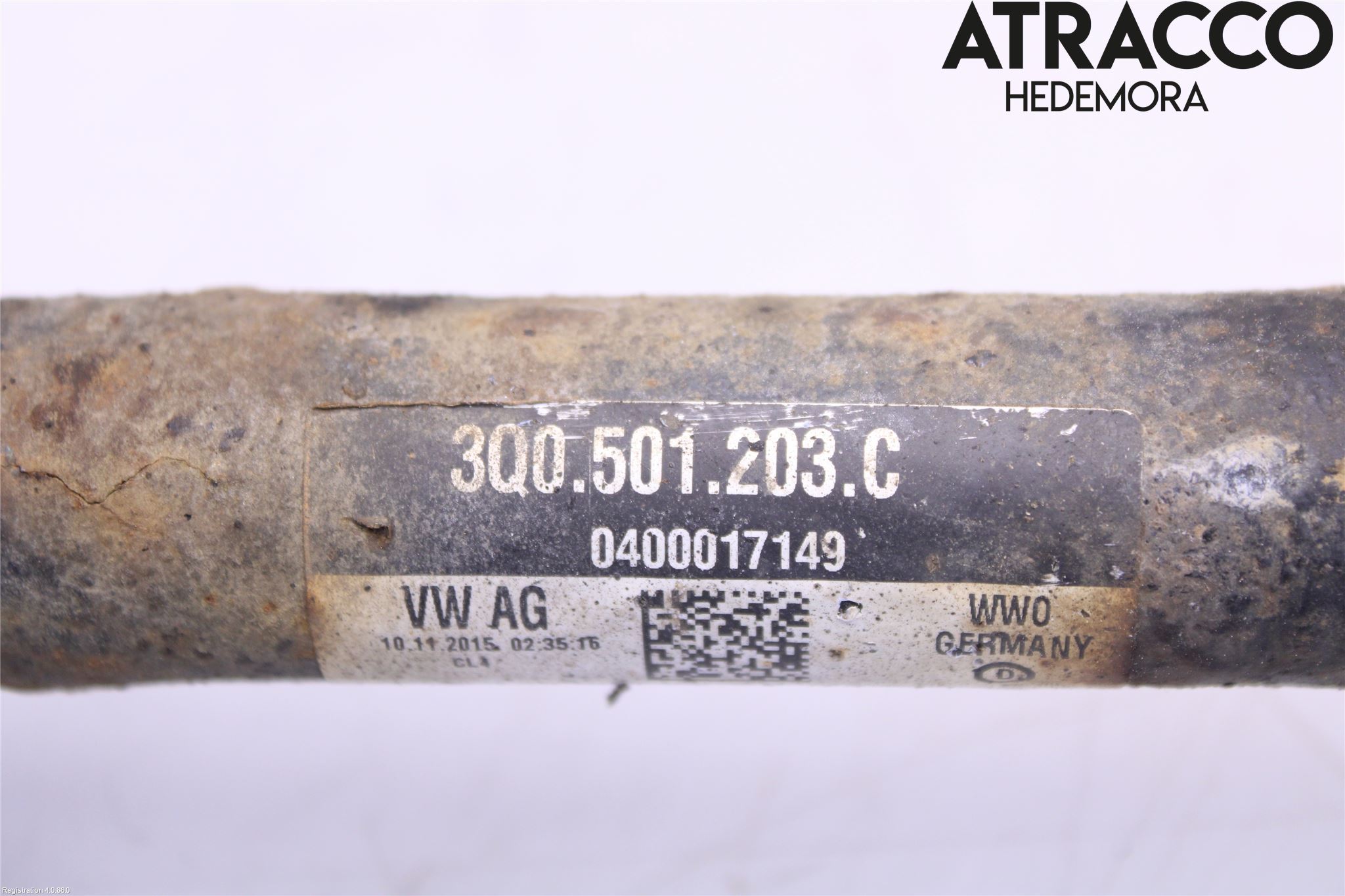 Volkswagen VW PASSAT 15-19 Drivaxel Bak Vänster